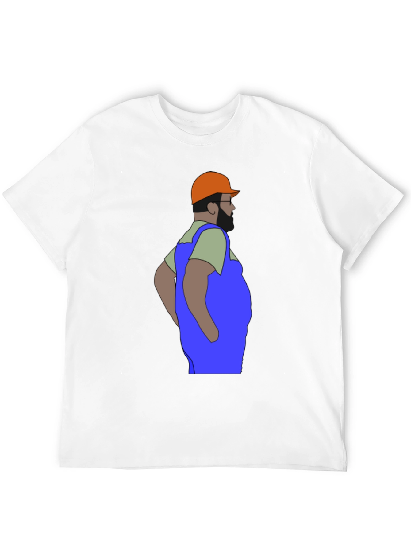 Black Cartoon Plumber Graphic T-Shirt view 12