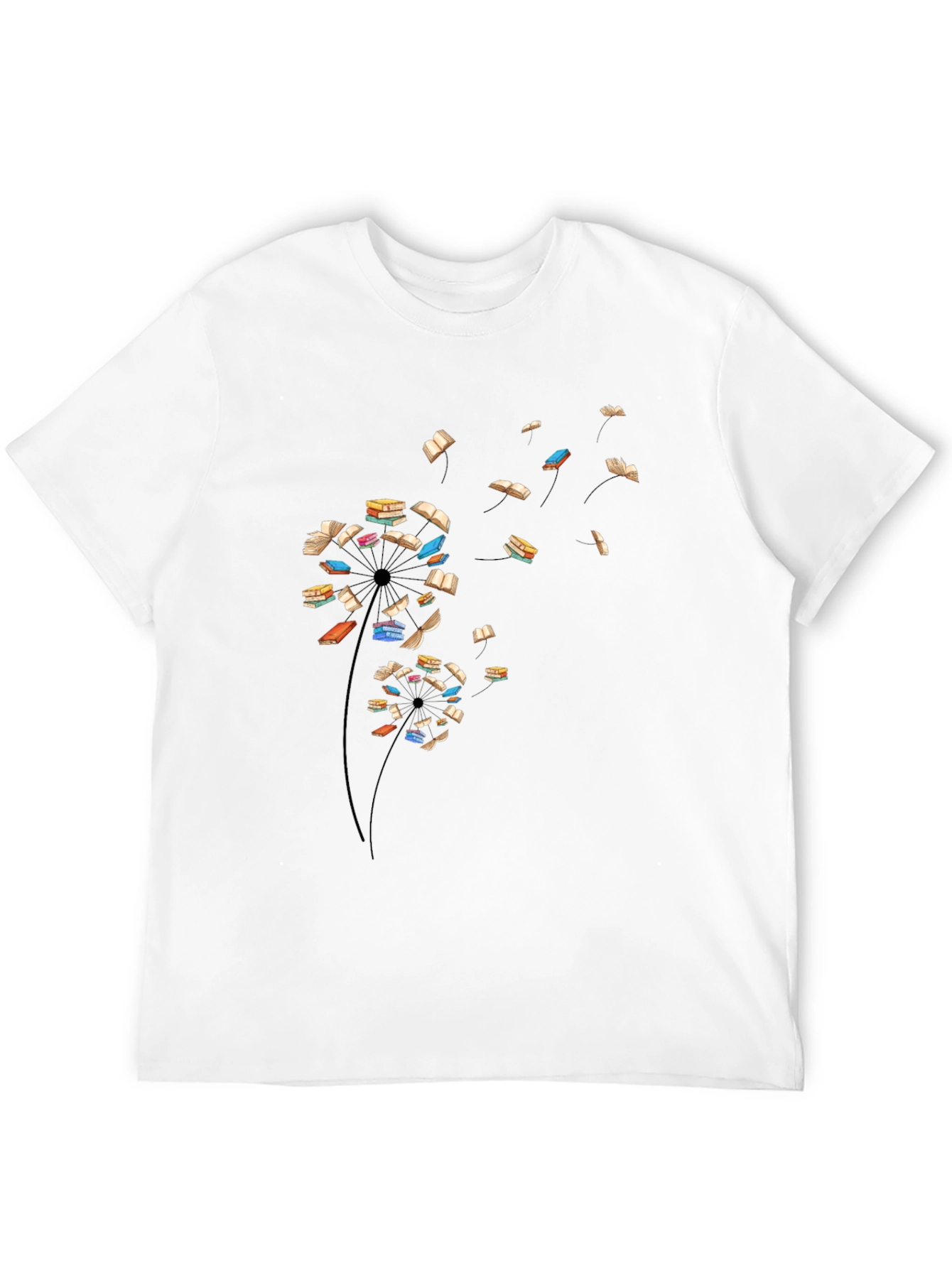 Black Book Dandelion T-Shirt - Literary Black Tee view 12