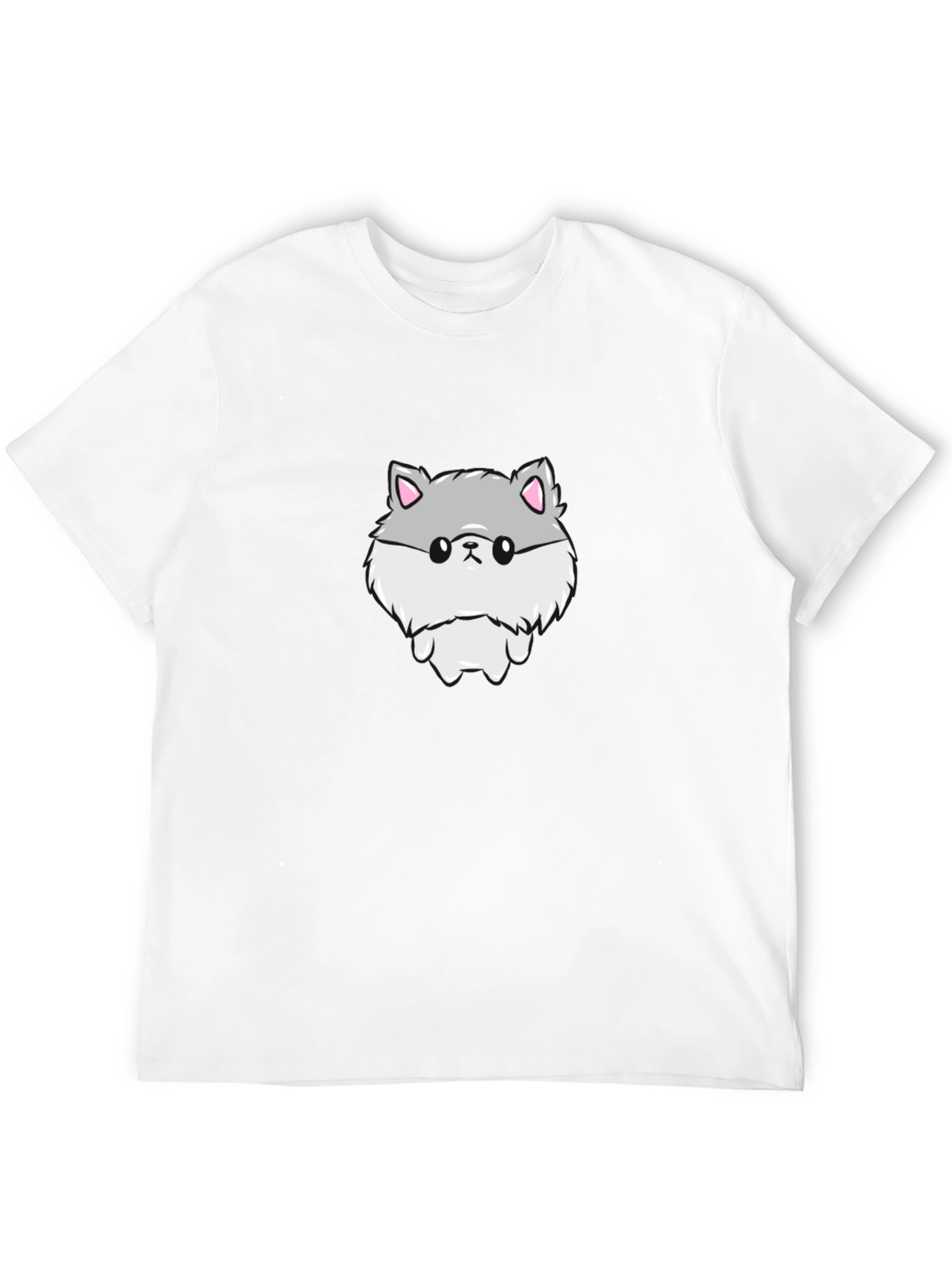 Black Cute Hamster Graphic Print Black T-Shirt view 12