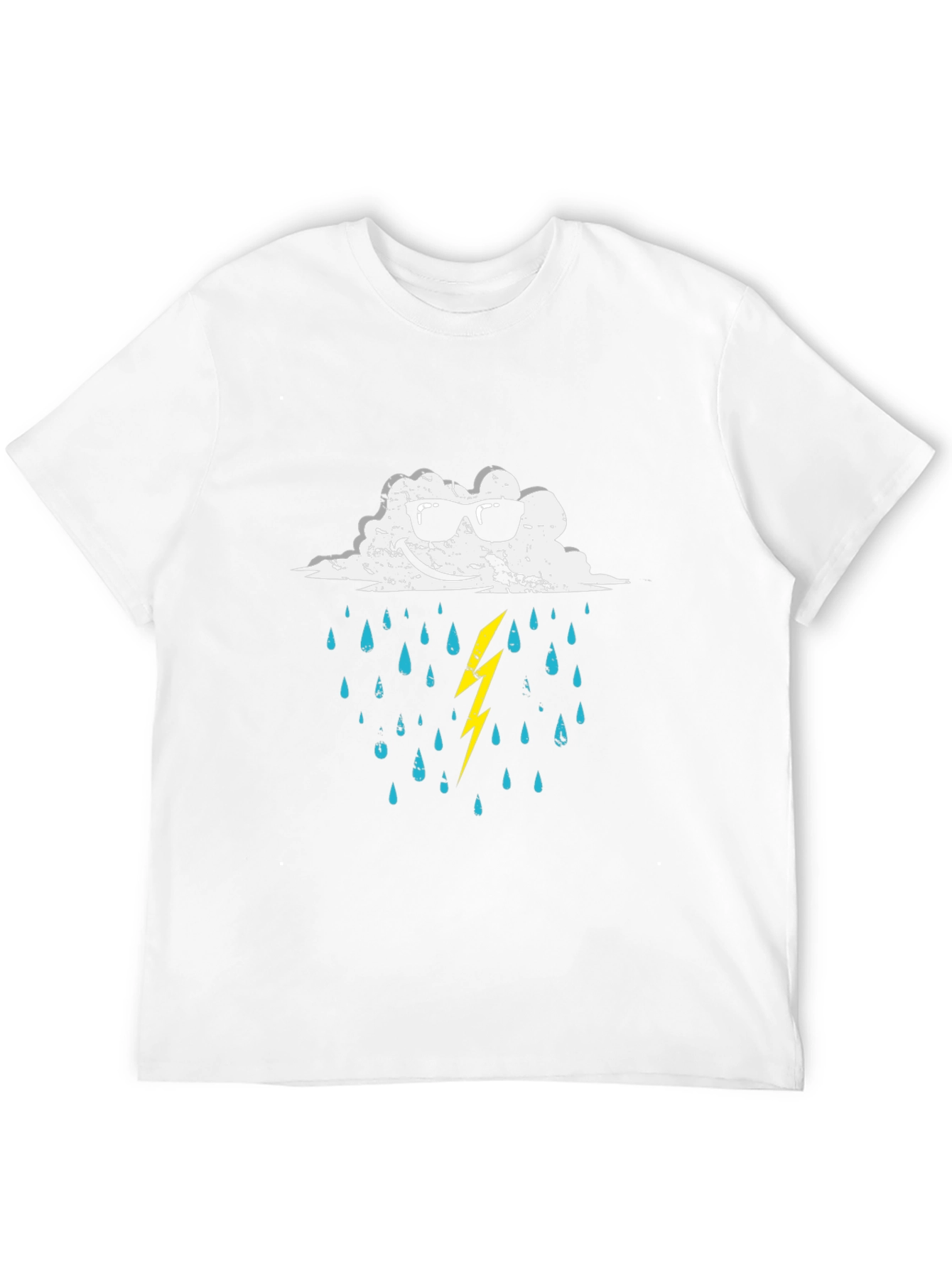Black Cool Cloud Graphic T-Shirt - Weather Humor Tee view 12