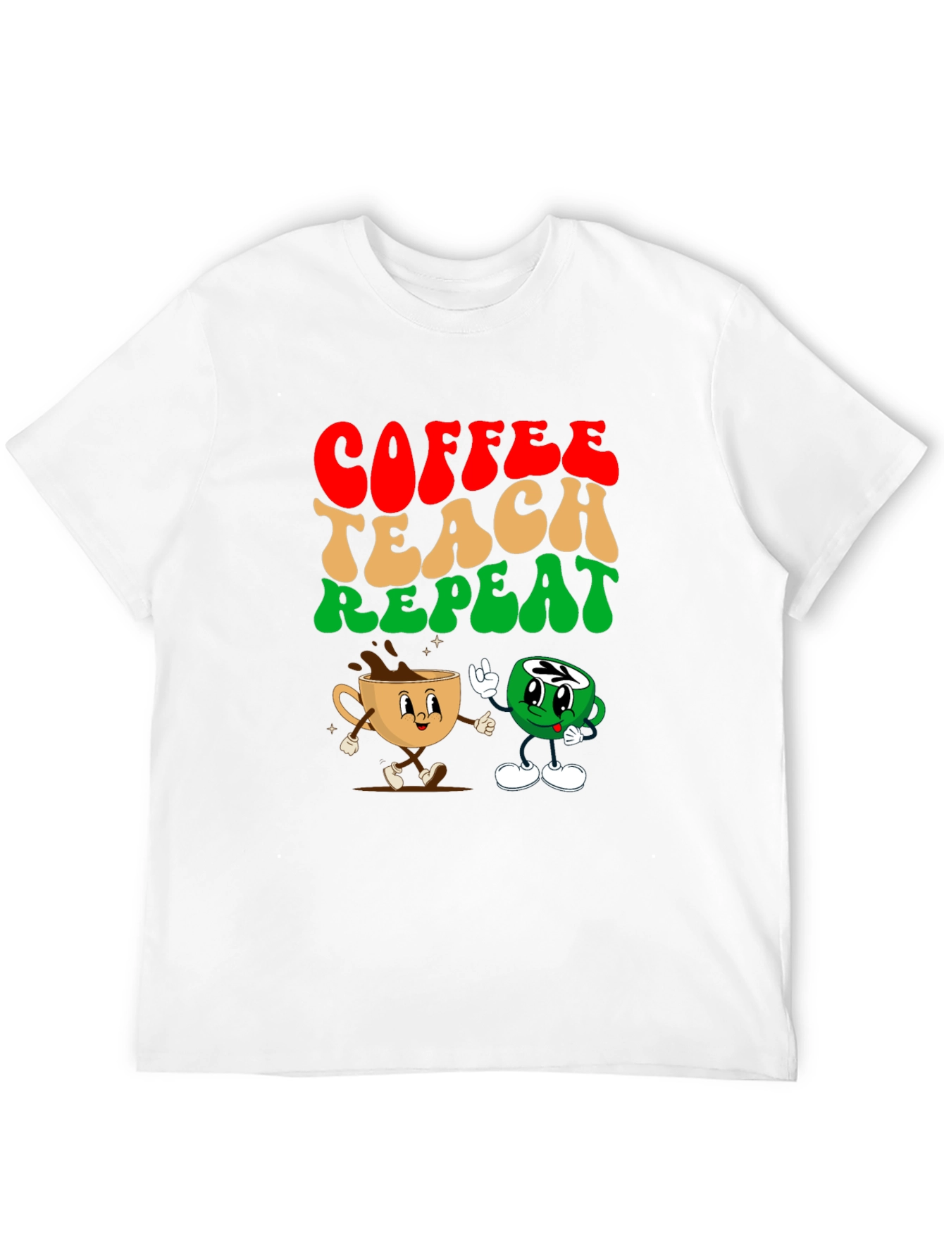 Black Coffee Teach Repeat Graphic Tee - Teacher's Essential view 12