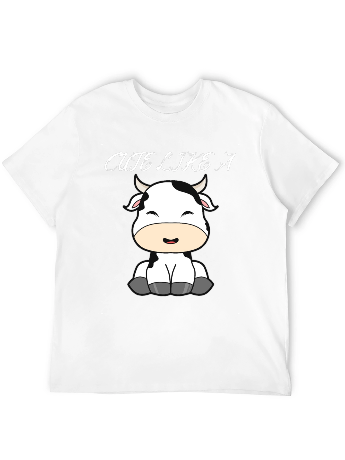 Black Cute Like a Cow Black T-Shirt view 12