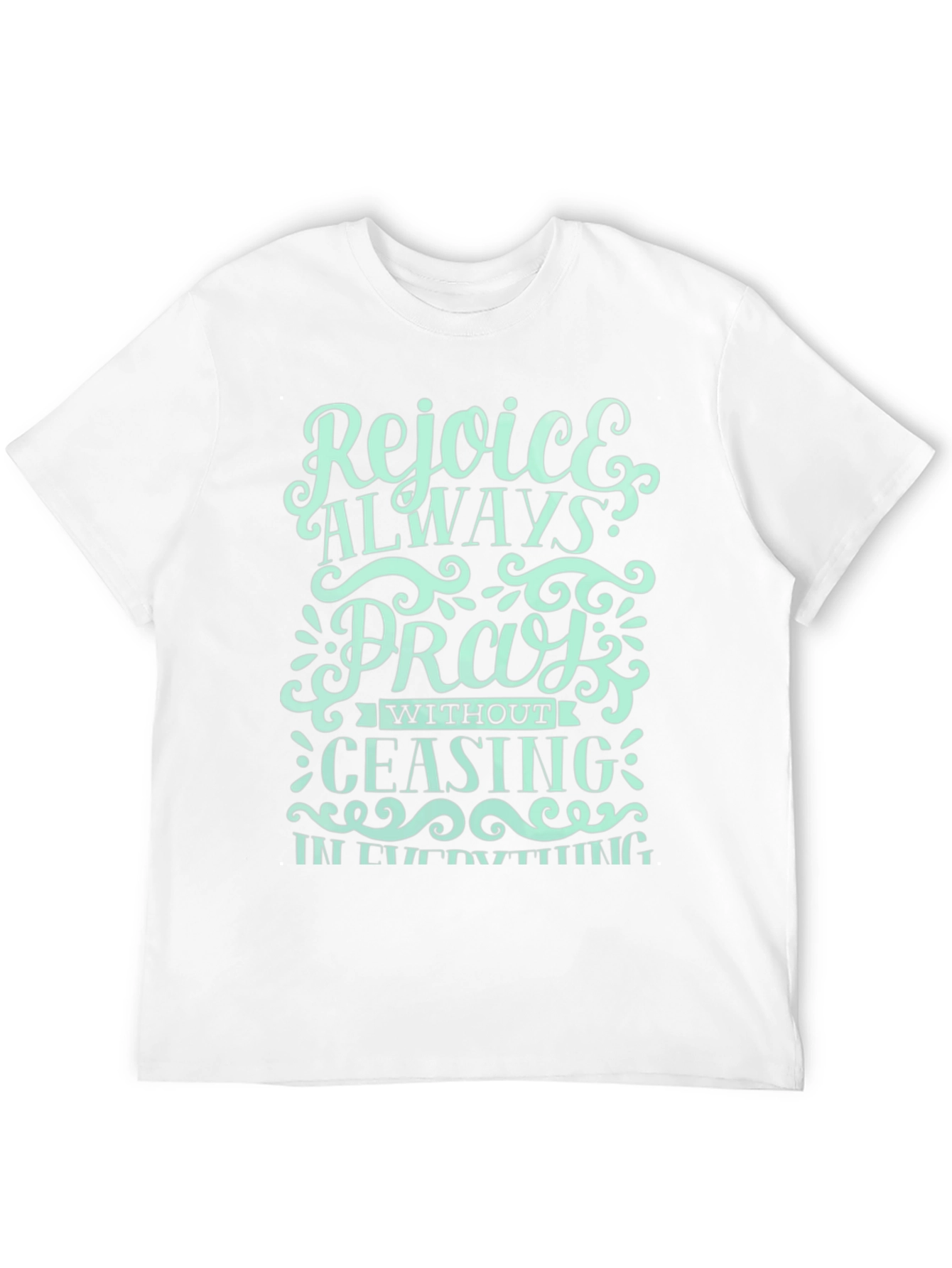Black Rejoice Always Graphic T-Shirt view 12