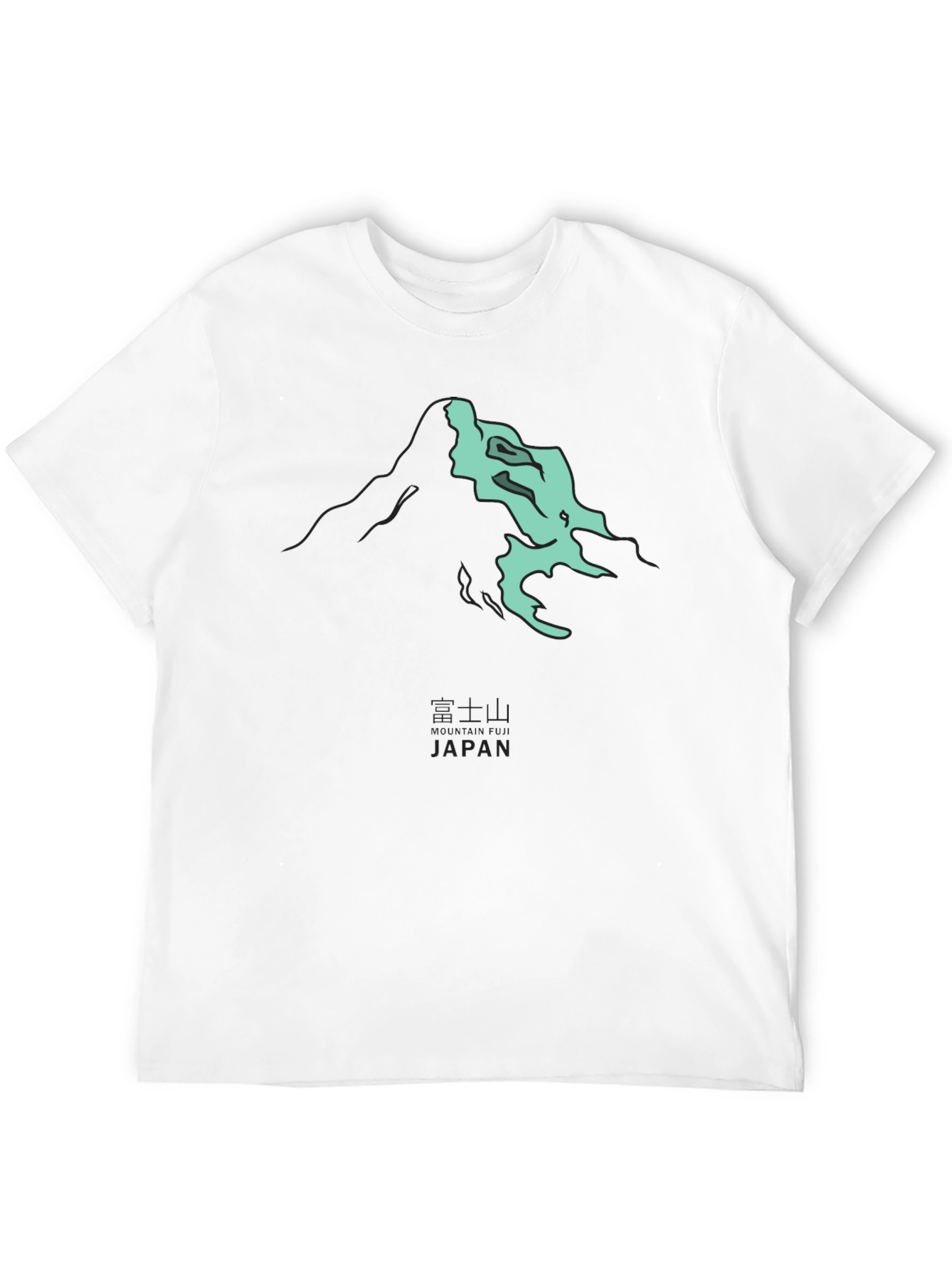 Black Black Mt. Fuji Japan Graphic Tee view 12