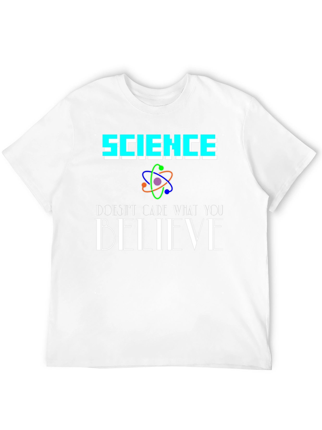 Black Science Doesn't Care What You Believe Black T-Shirt view 12