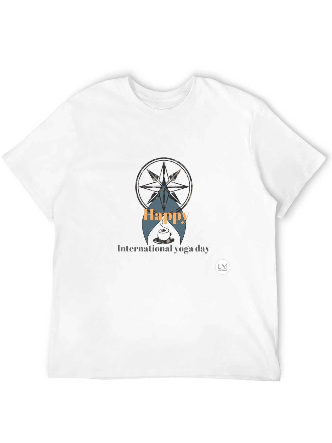 Black Happy International Yoga Day T-Shirt view 12