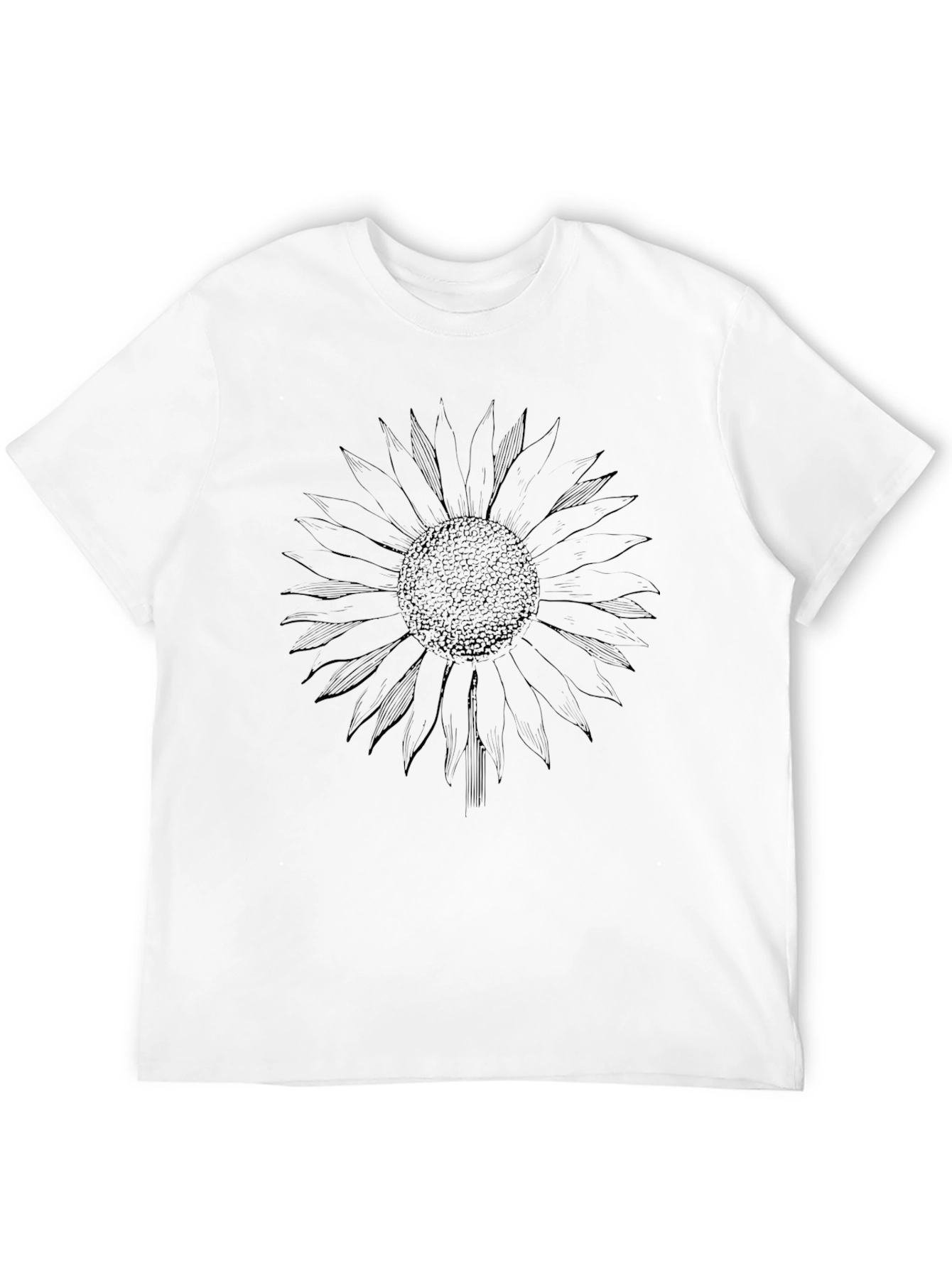 Black Sunflower Graphic Tee - Stylish Black Cotton T-Shirt view 12
