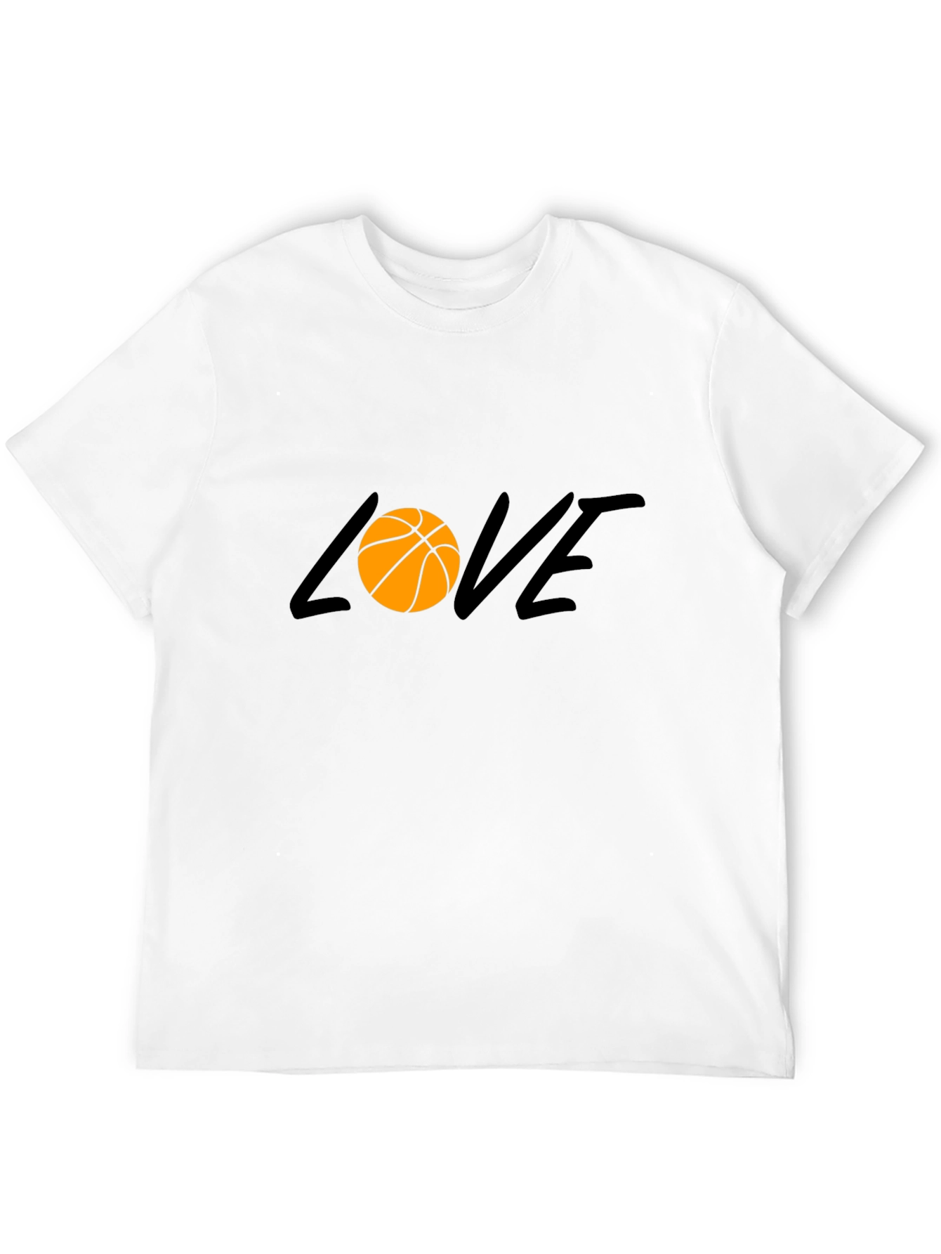 Black Basketball Love Graphic Tee - Black Cotton T-Shirt view 12