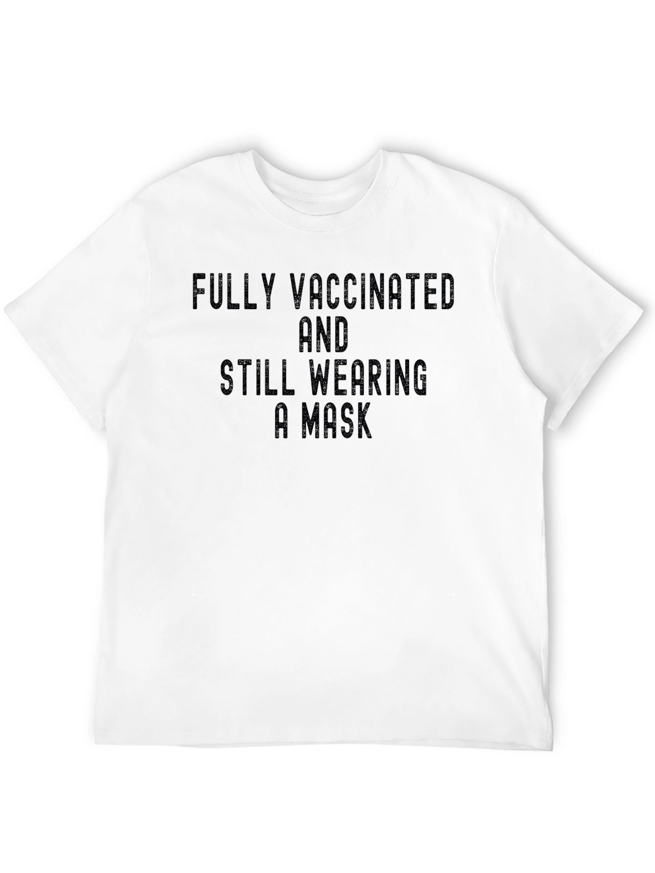 Black Fully Vaccinated Mask T-Shirt view 12