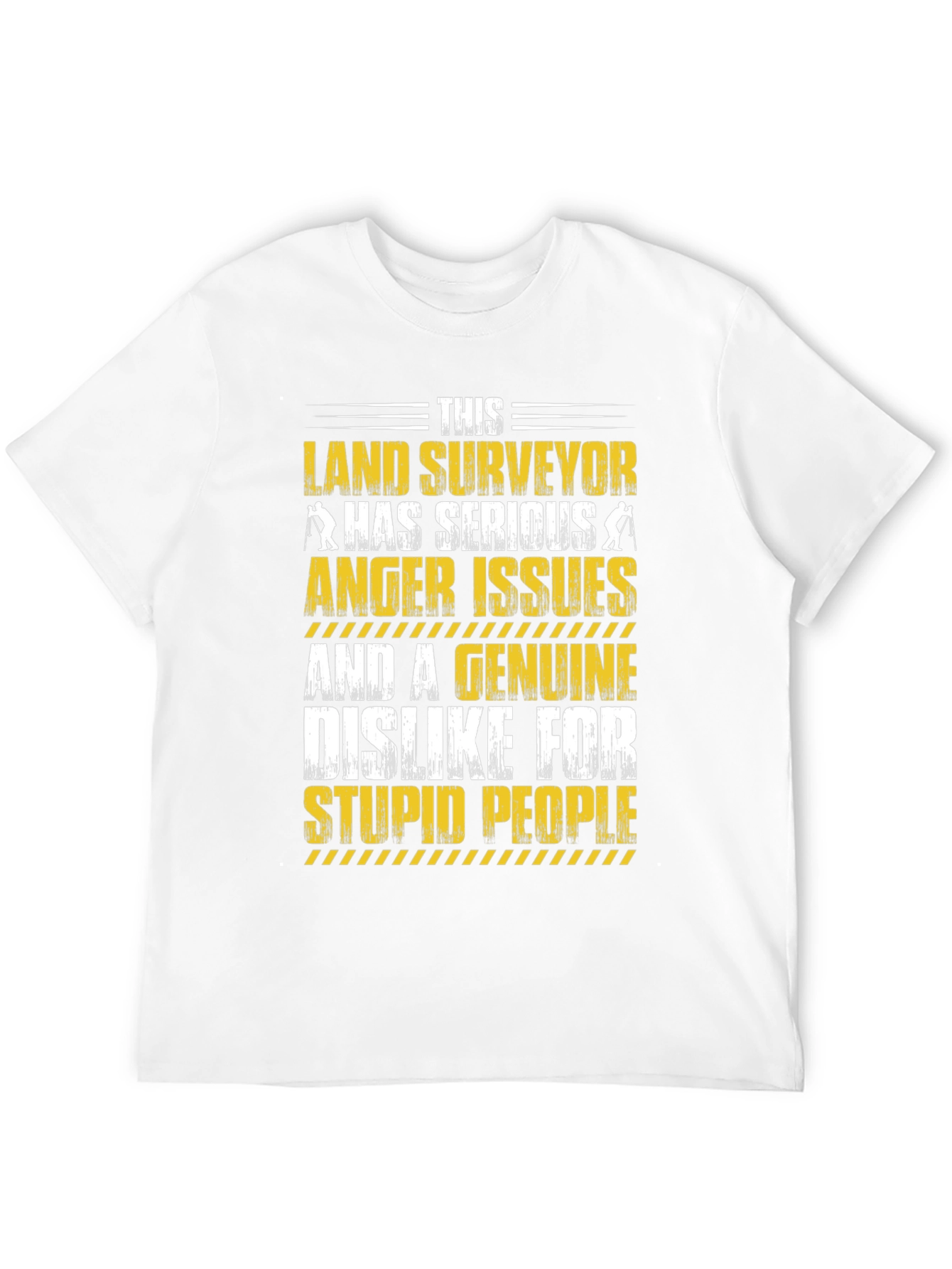 Black Land Surveyor Anger Issues T-Shirt view 12