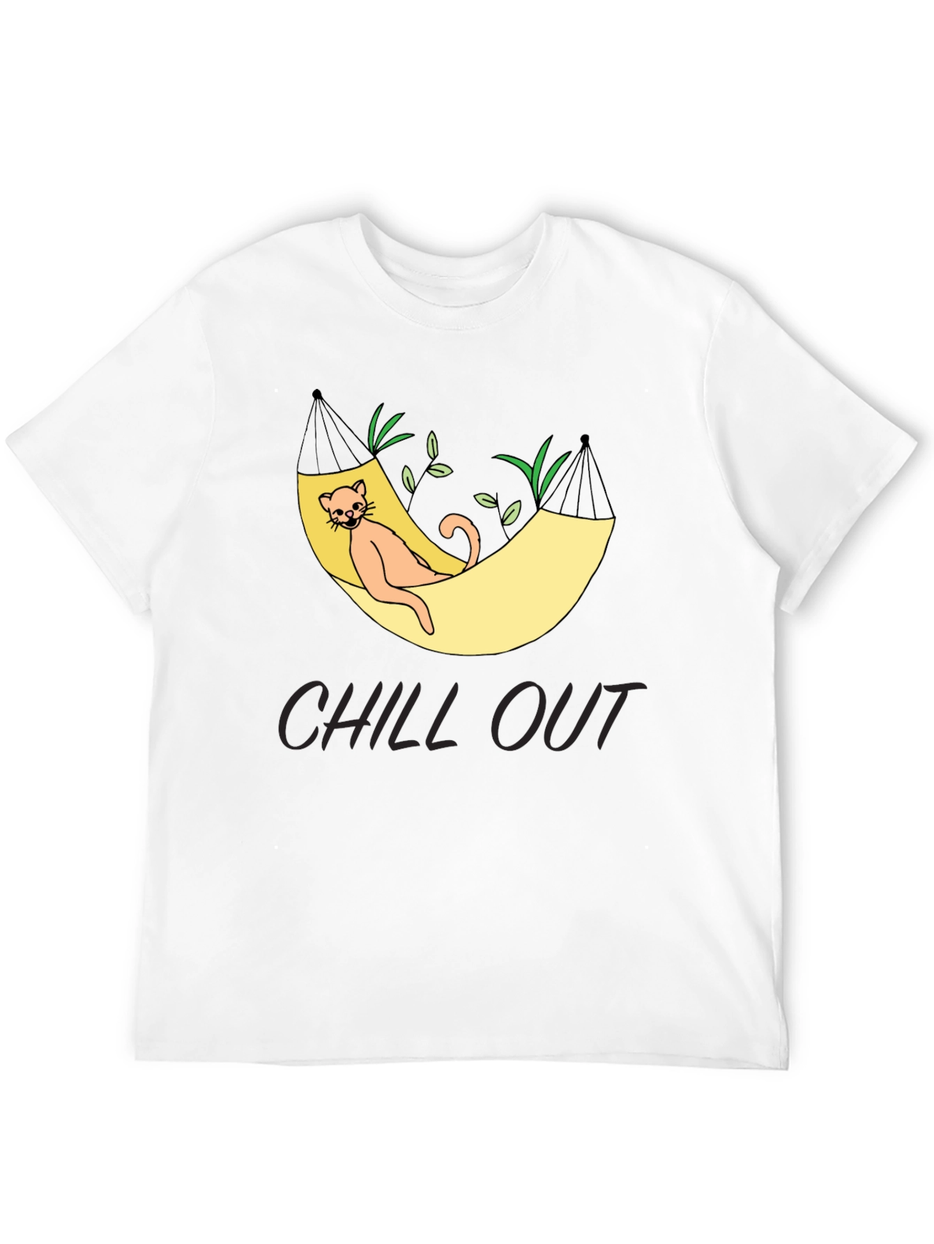 Black Chill Out Cat Hammock Graphic Tee - Relaxed Fit view 12