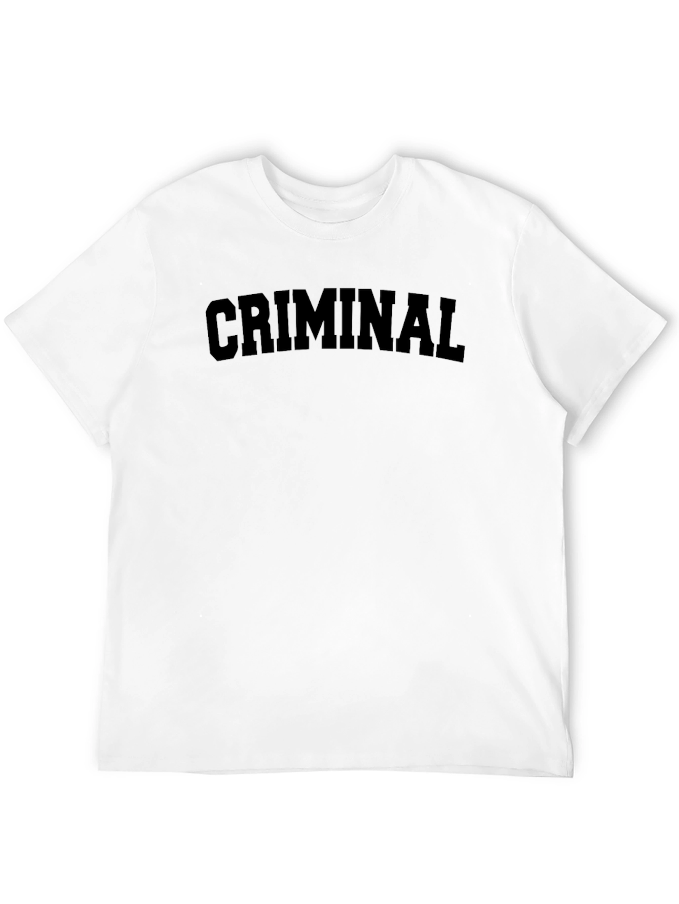 Black Criminal Crew Neck T-Shirt - Bold Statement Tee view 12