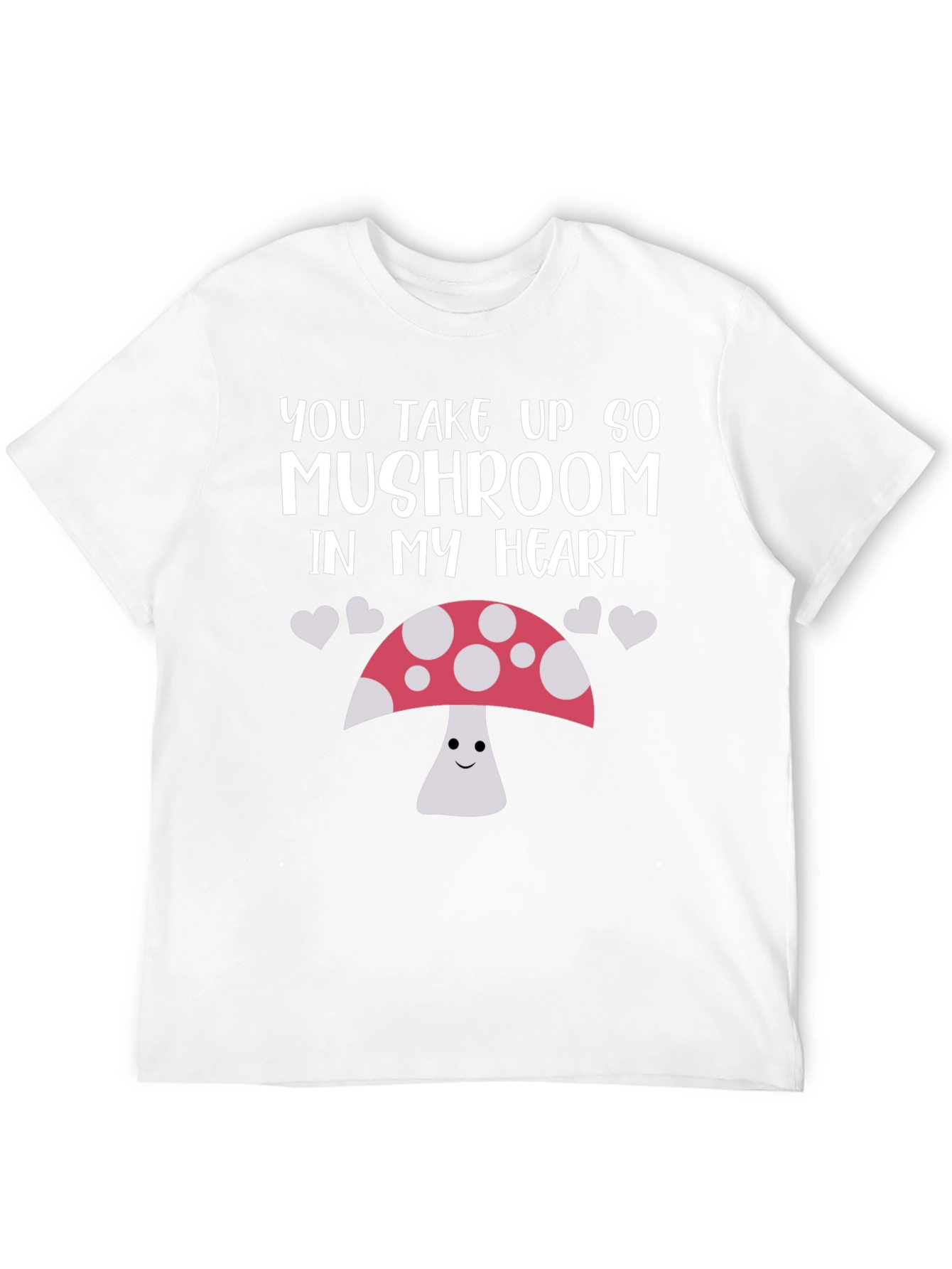 Black Mushroom Heart Graphic Tee - Cute & Funny Shirt view 12