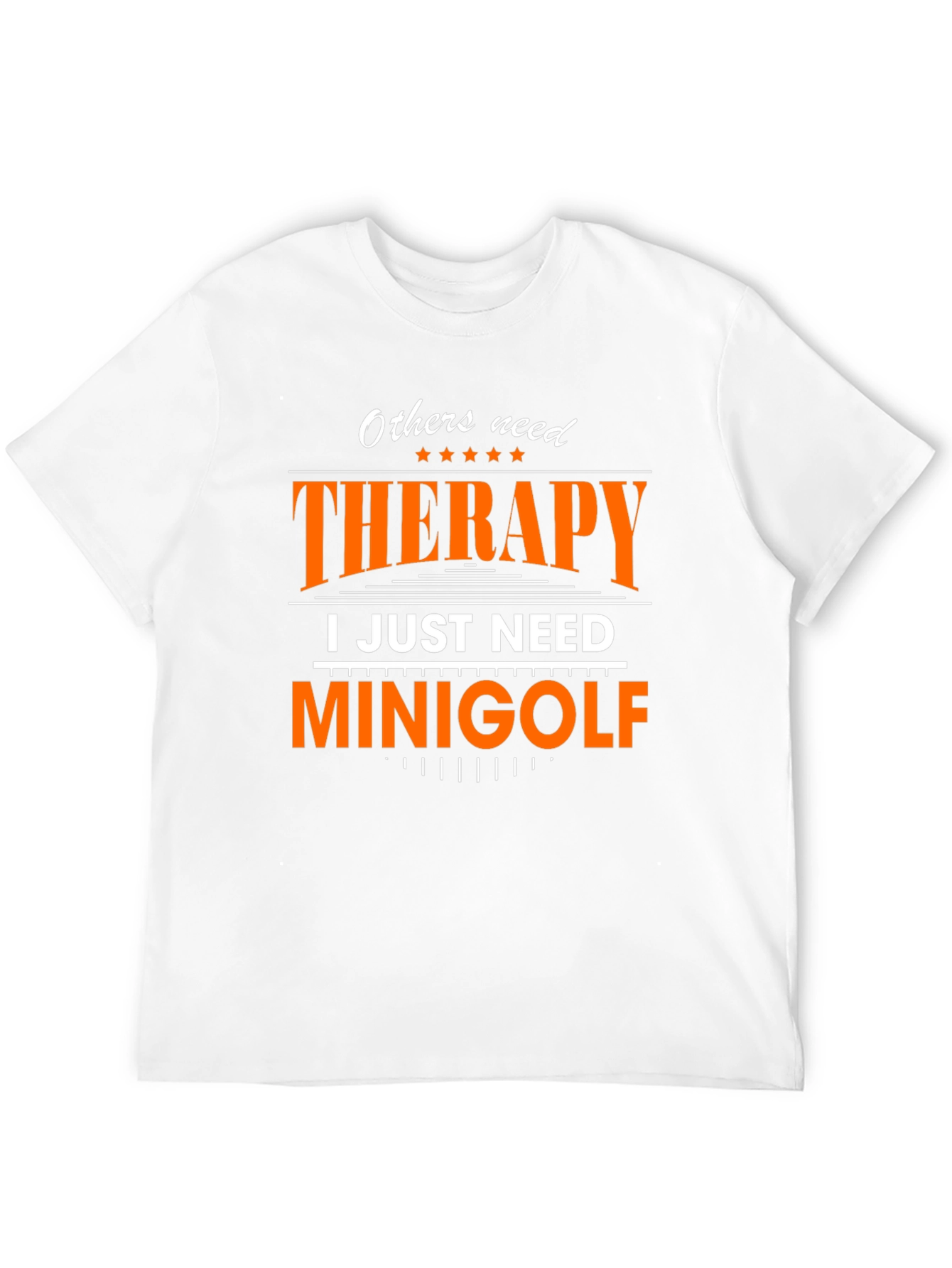 Black Therapy Minigolf T-Shirt Funny Golf Tee view 12