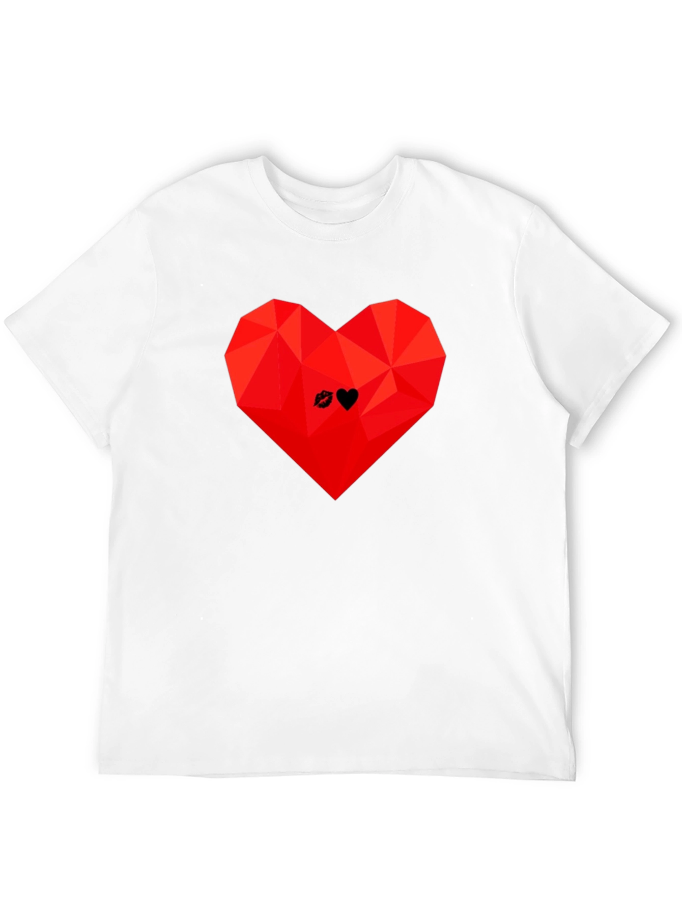 Black Geometric Heart Graphic Tee - Modern Love T-Shirt view 12
