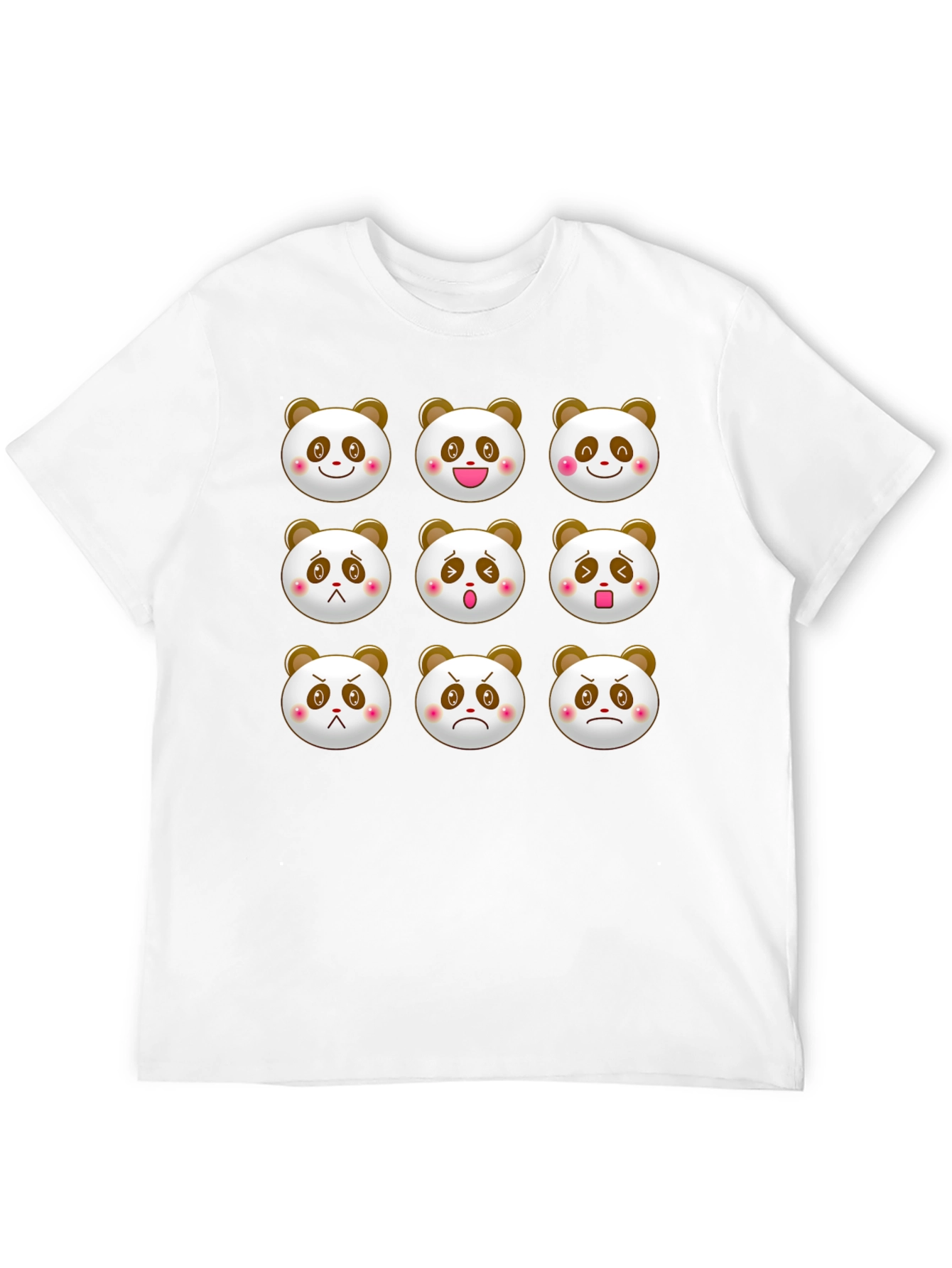 Black Panda Emoji T-Shirt - Black Cotton Blend view 12