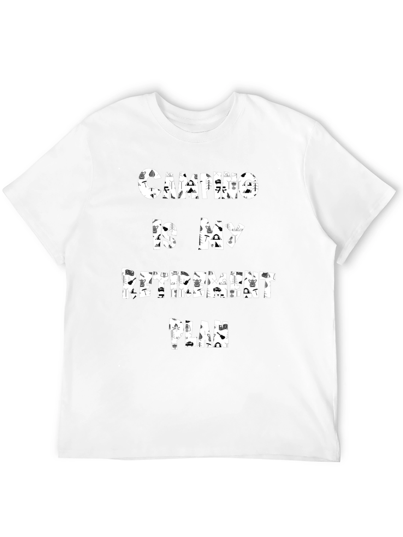 Black Camping is My Retirement Plan Black T-Shirt view 12