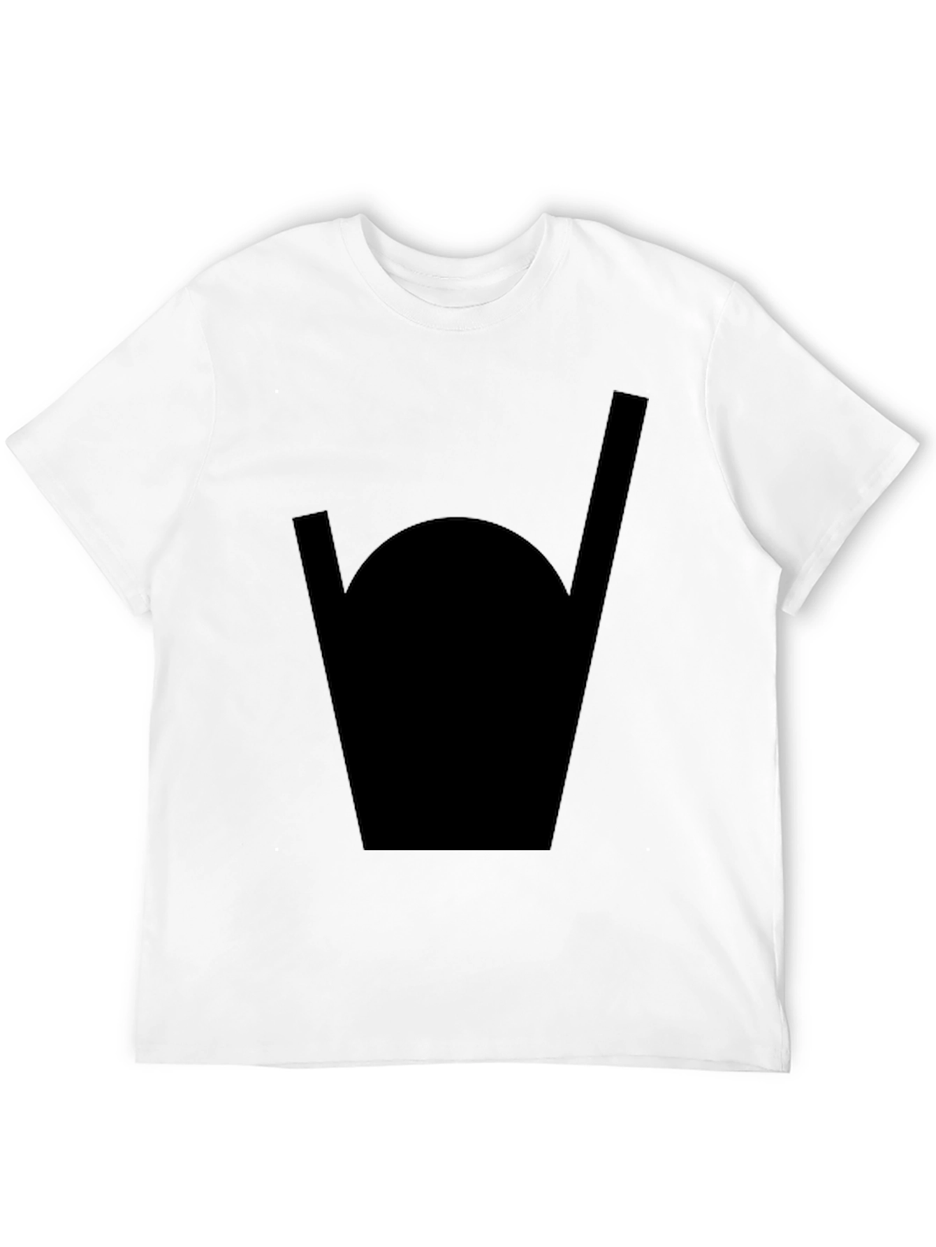 Black Black T-Shirt with Geometric Design view 12