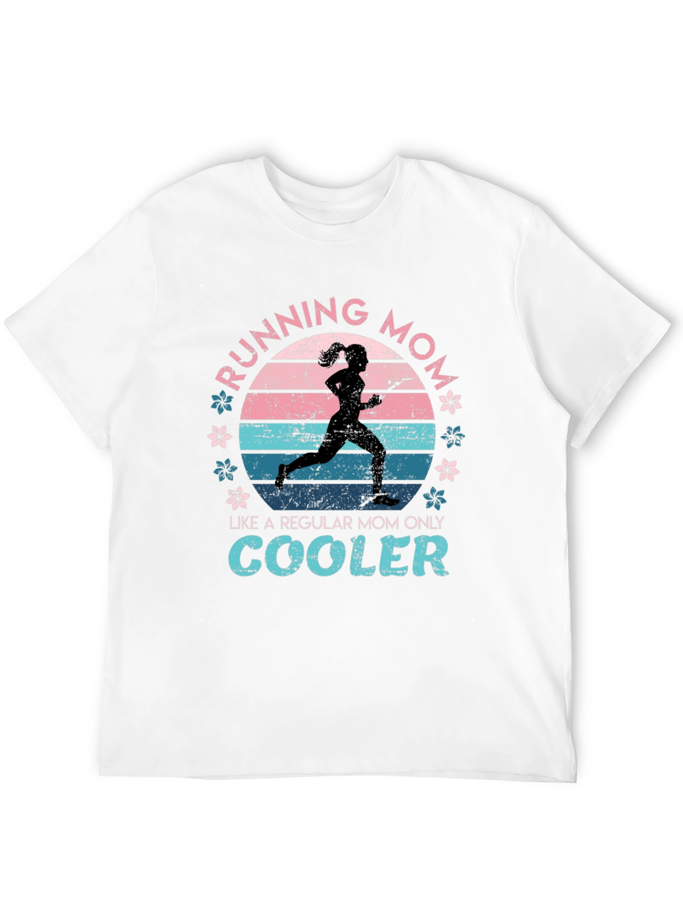 Black Running Mom T-Shirt - Like a Regular Mom Only Cooler view 12