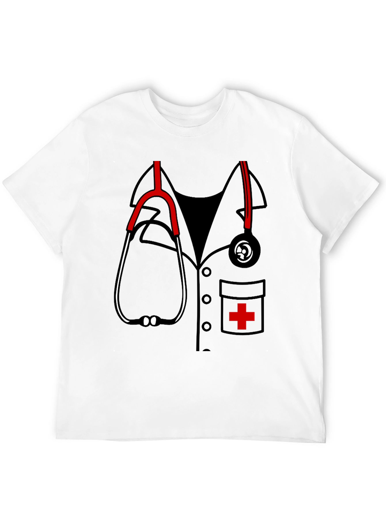 Black Funny Doctor Stethoscope Graphic Tee view 12