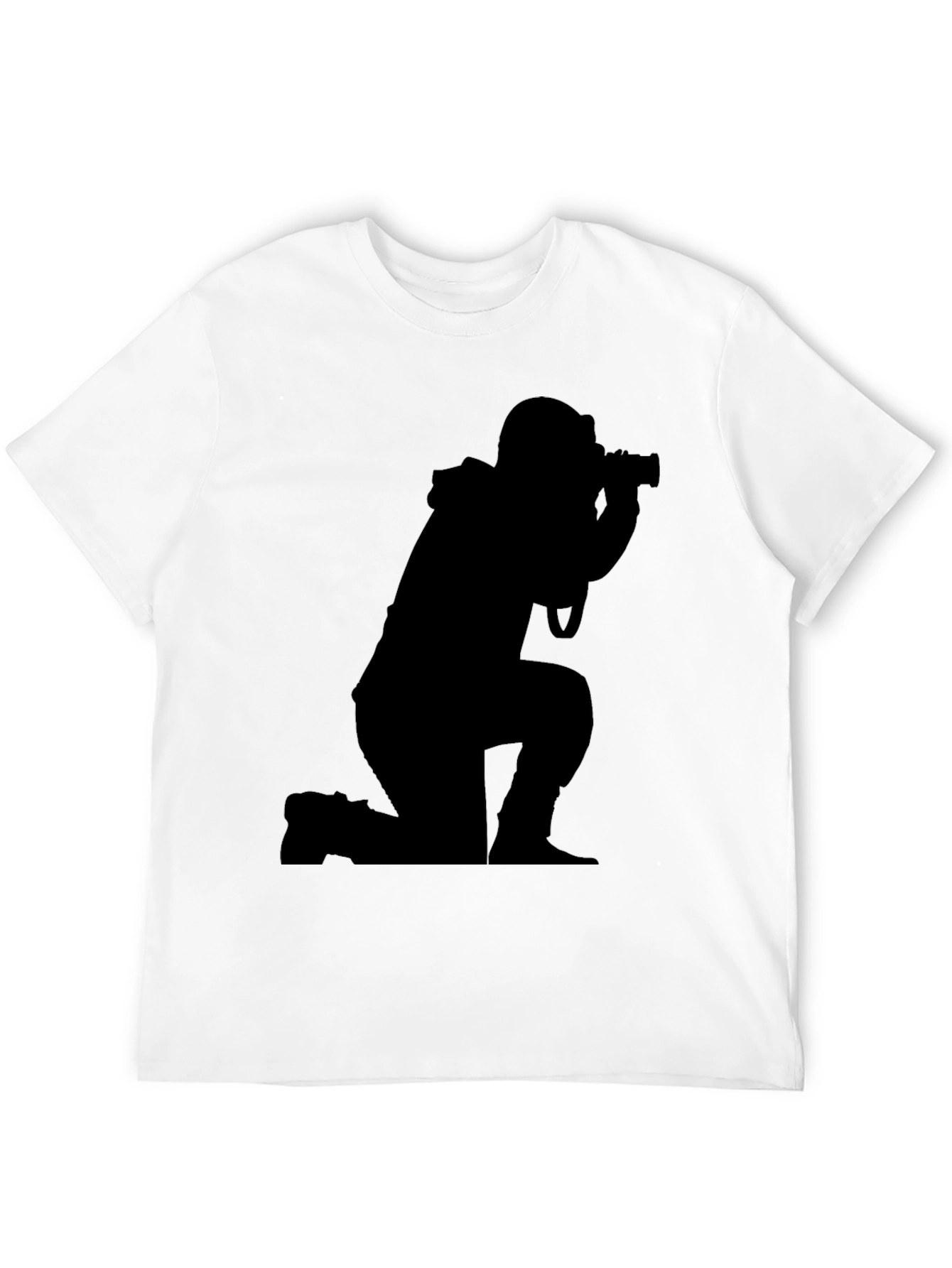 Black Photographer Silhouette Black T-Shirt view 12