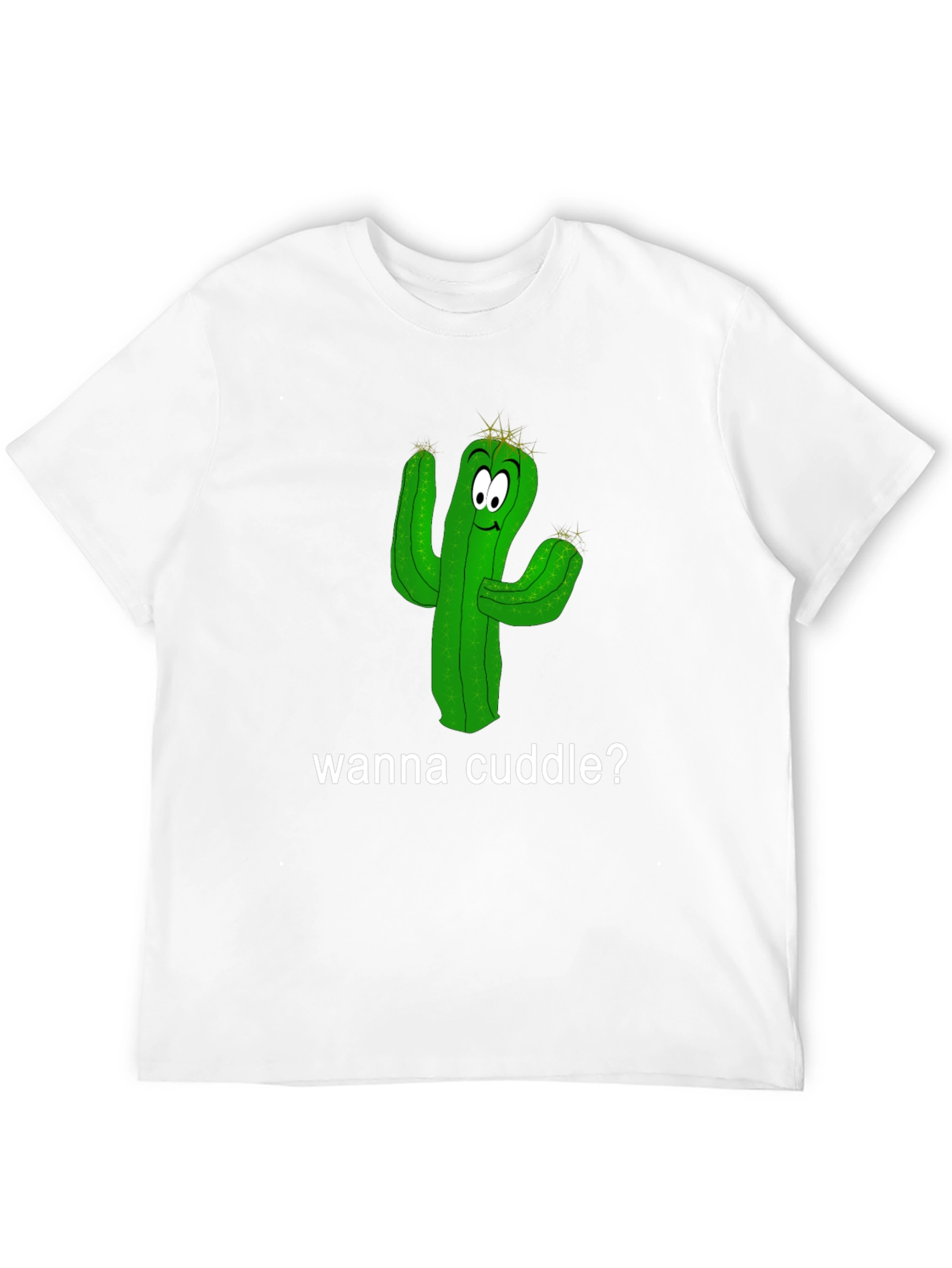 Black Cuddle Cactus T-Shirt - Funny Graphic Tee view 12