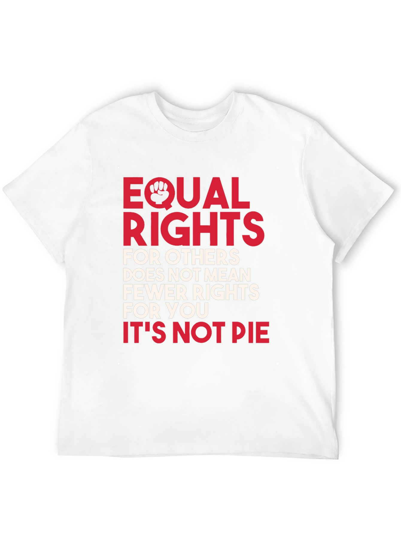 Black Equal Rights T-Shirt: It's Not Pie Graphic Tee view 12