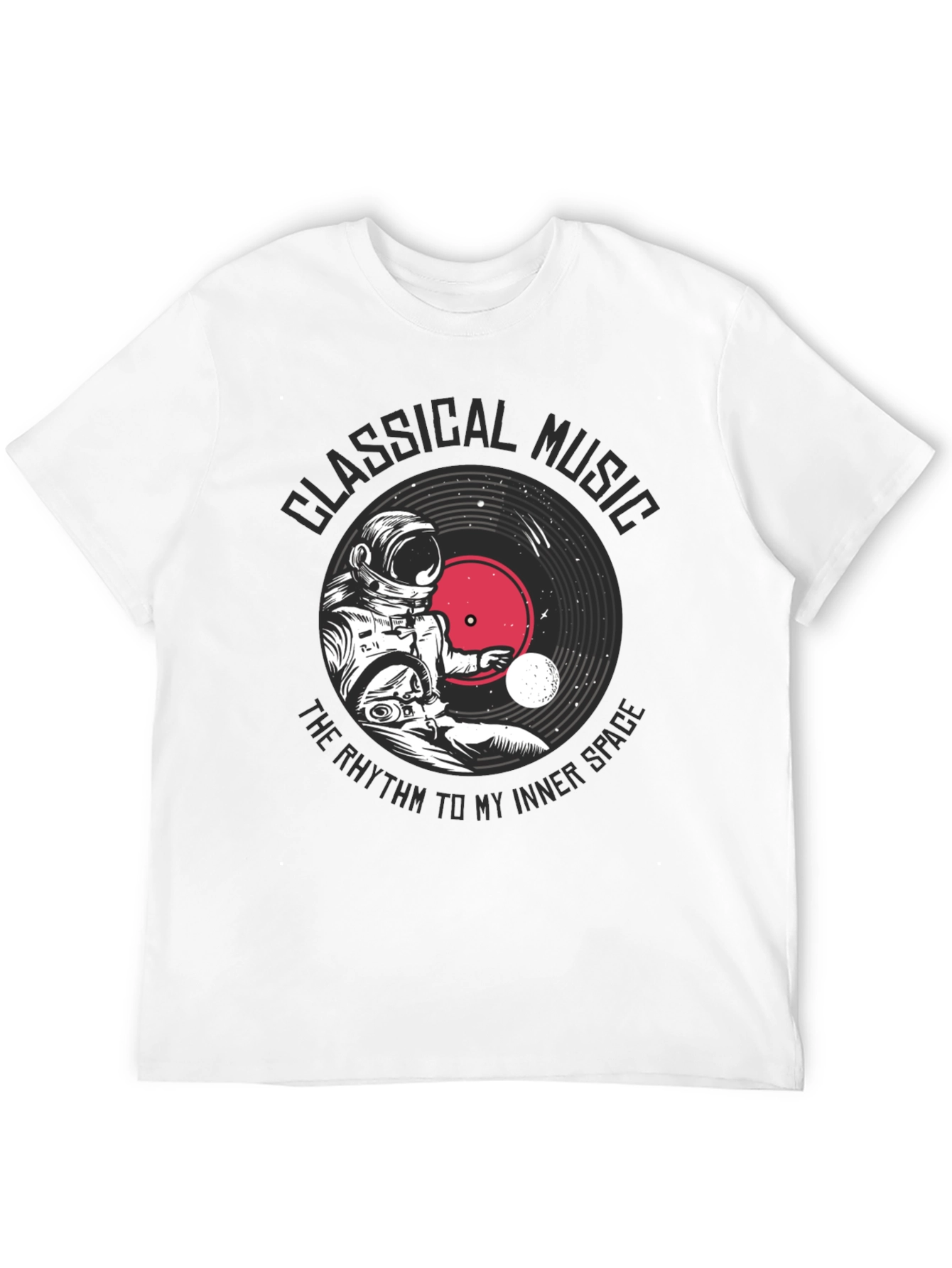 Black Classical Music Inner Space Graphic Tee view 12
