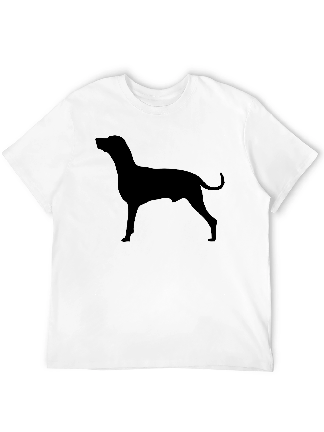 Black Dog Silhouette T-Shirt - Stylish Minimalist Design view 12