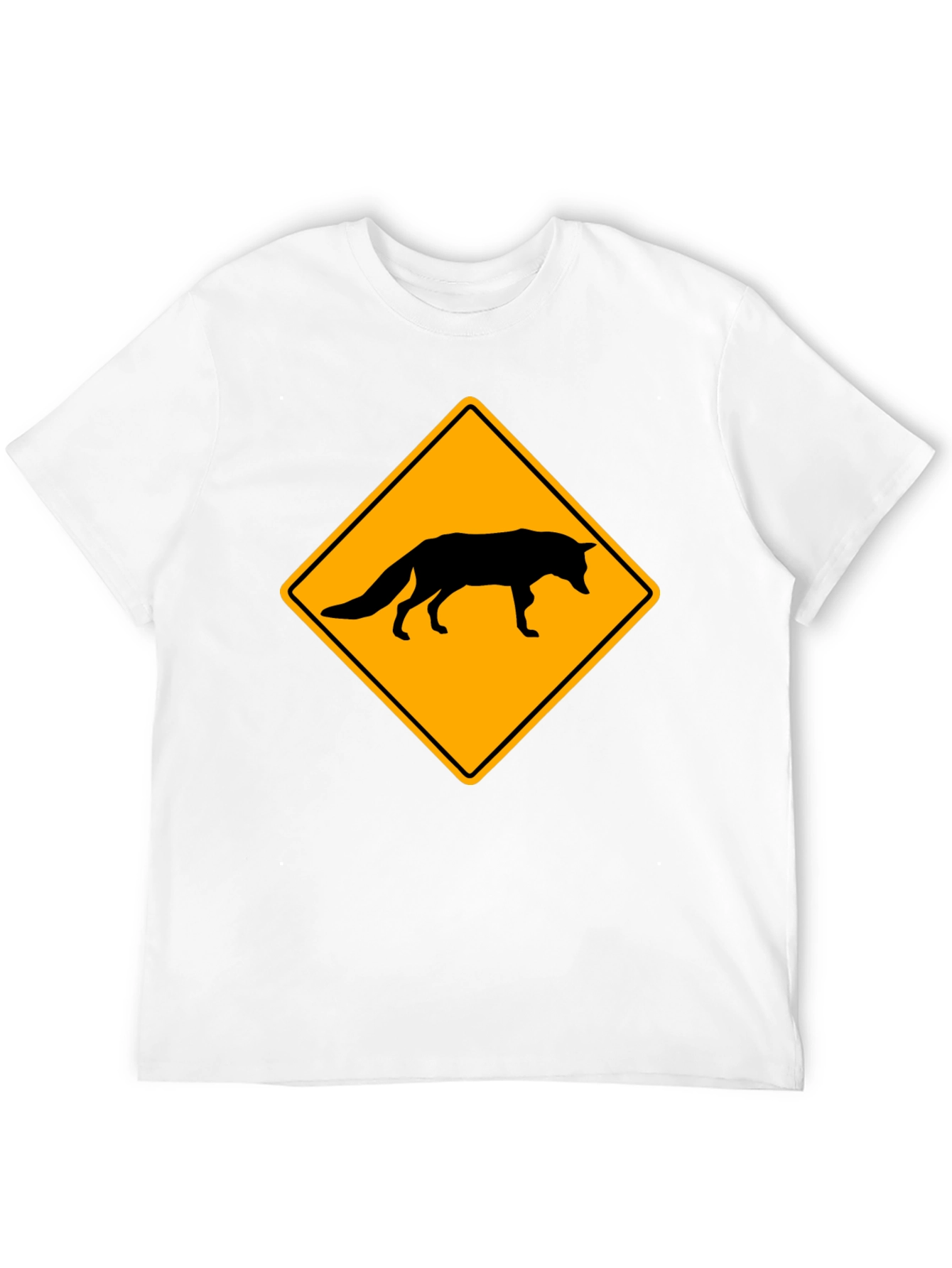 Black Fox Crossing T-Shirt - Black Crew Neck Tee view 12