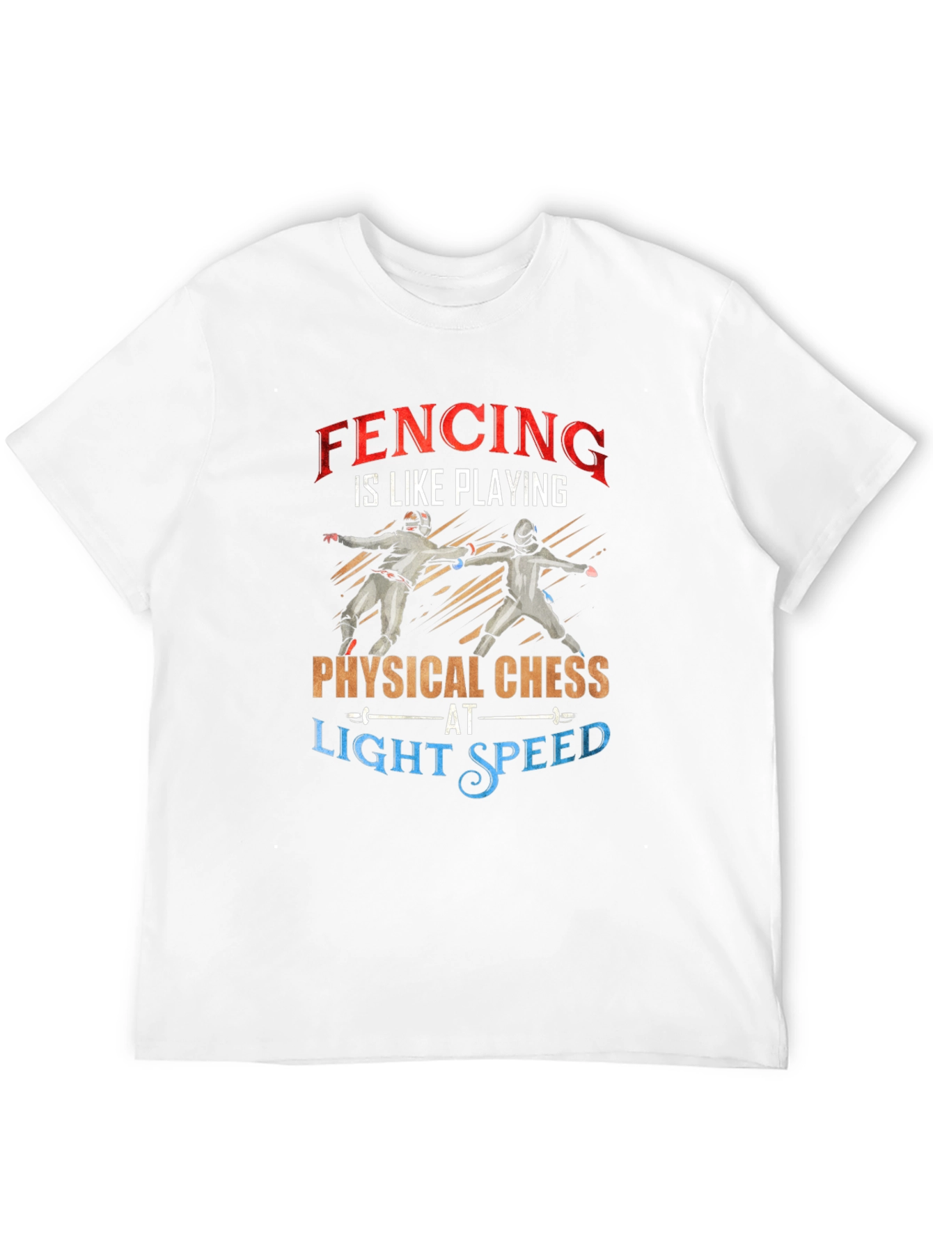 Black Fencing is Like Playing Physical Chess T-Shirt view 12
