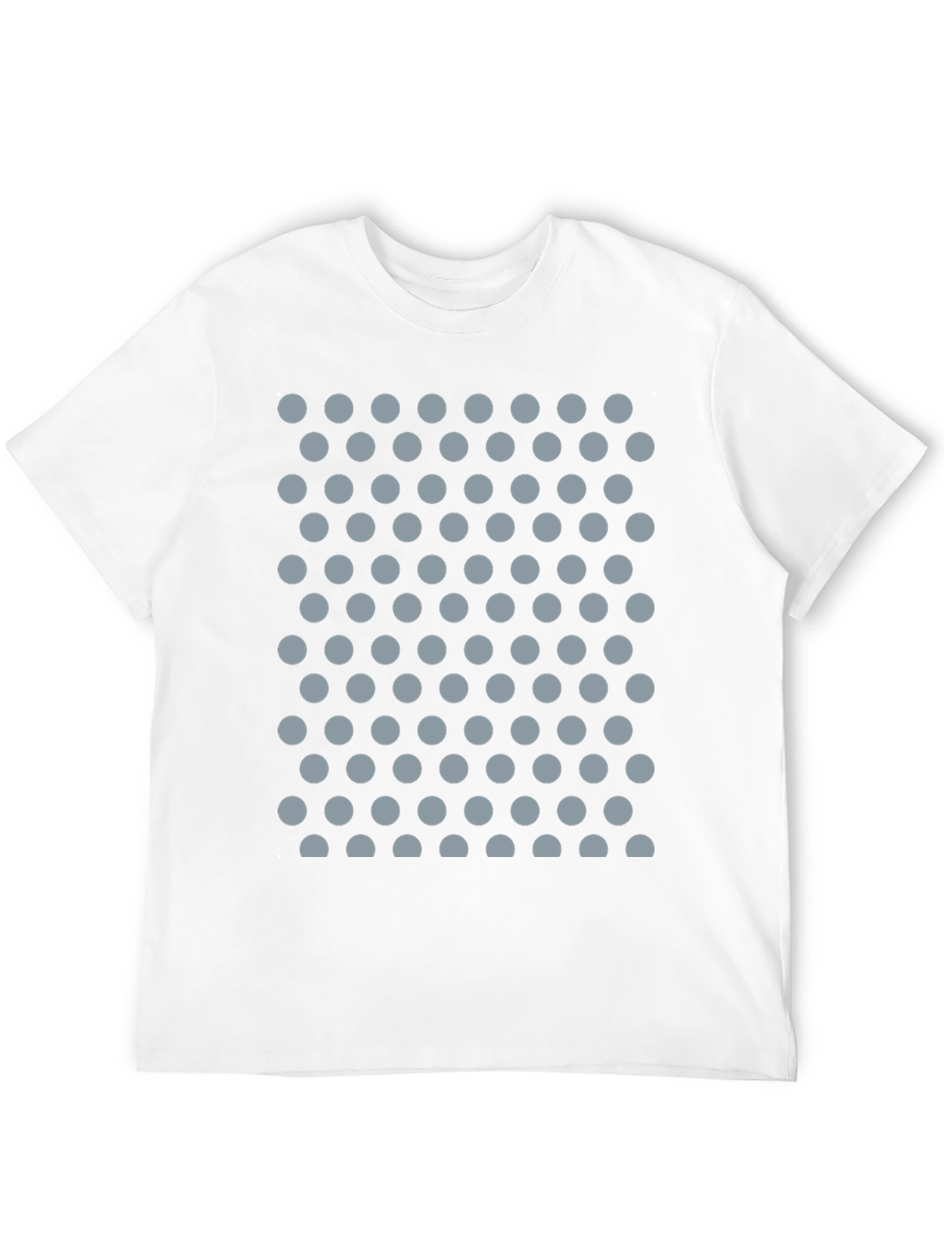 Black Black T-Shirt with Gray Polka Dot Pattern view 12