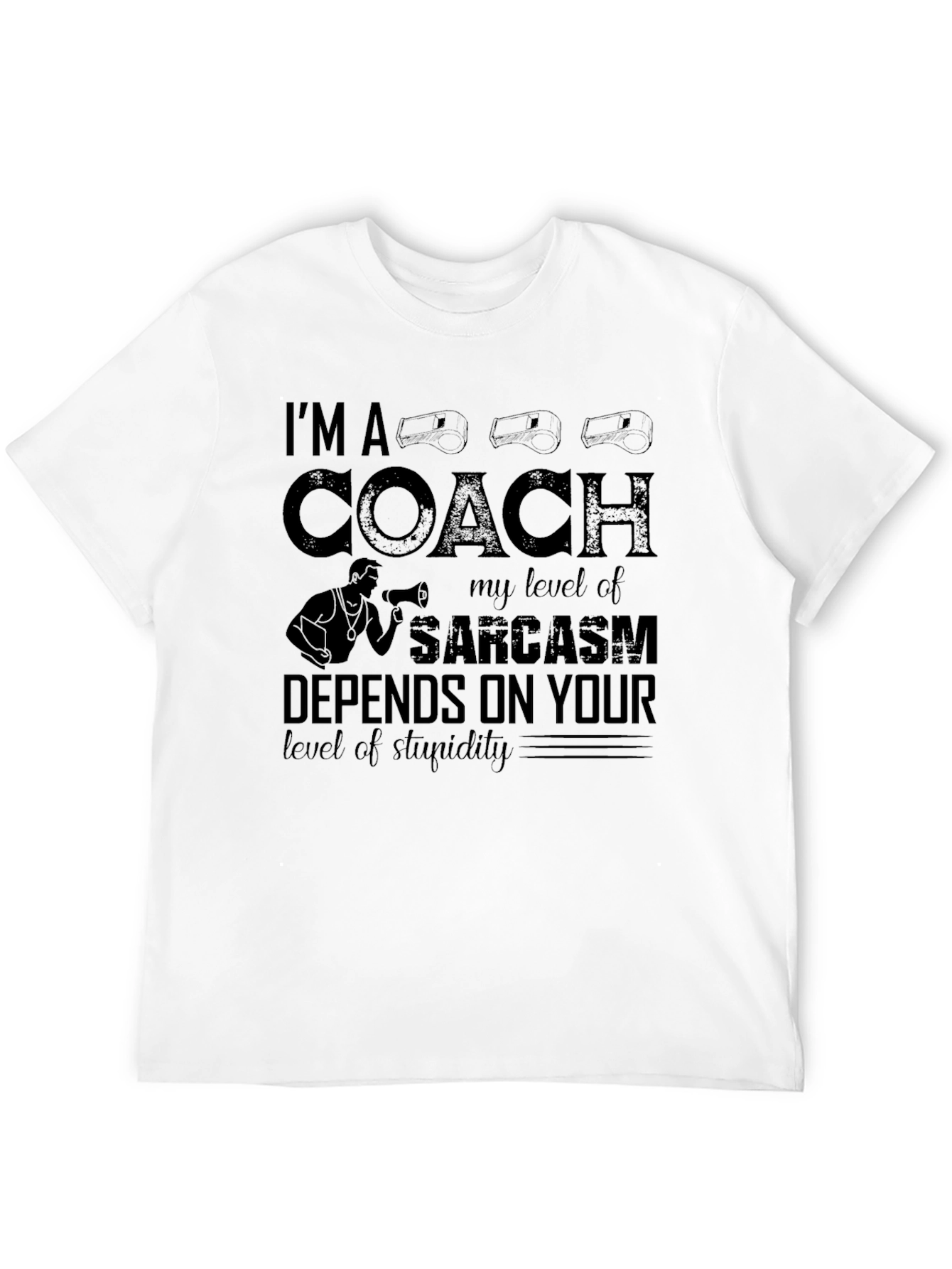 Black Funny Coach Sarcasm T-Shirt view 12