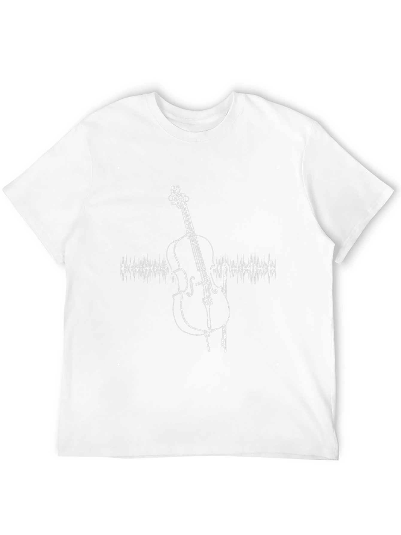 Black Cello Music Wave T-Shirt - Black view 12