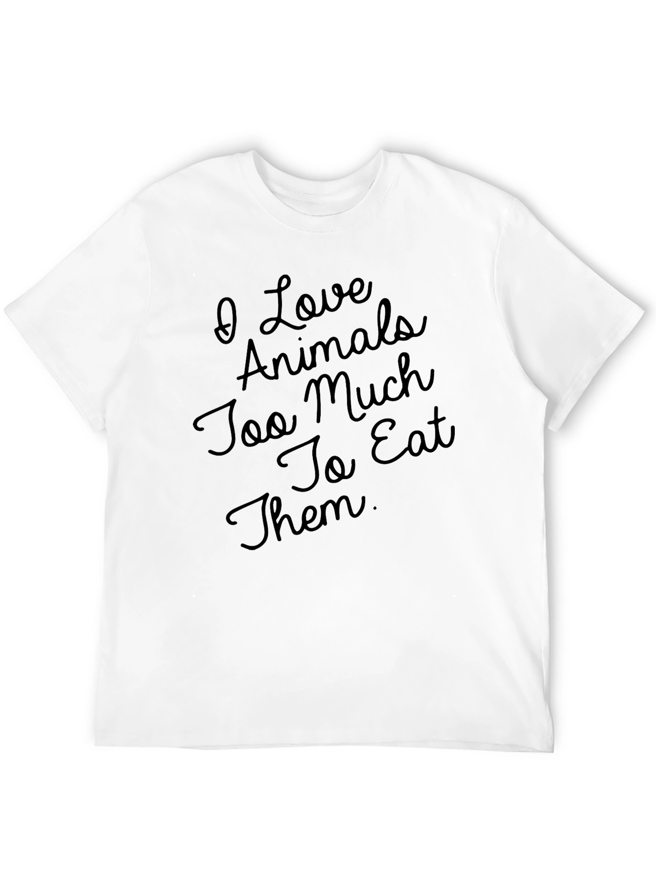 Black I Love Animals Too Much To Eat Them T-Shirt view 12