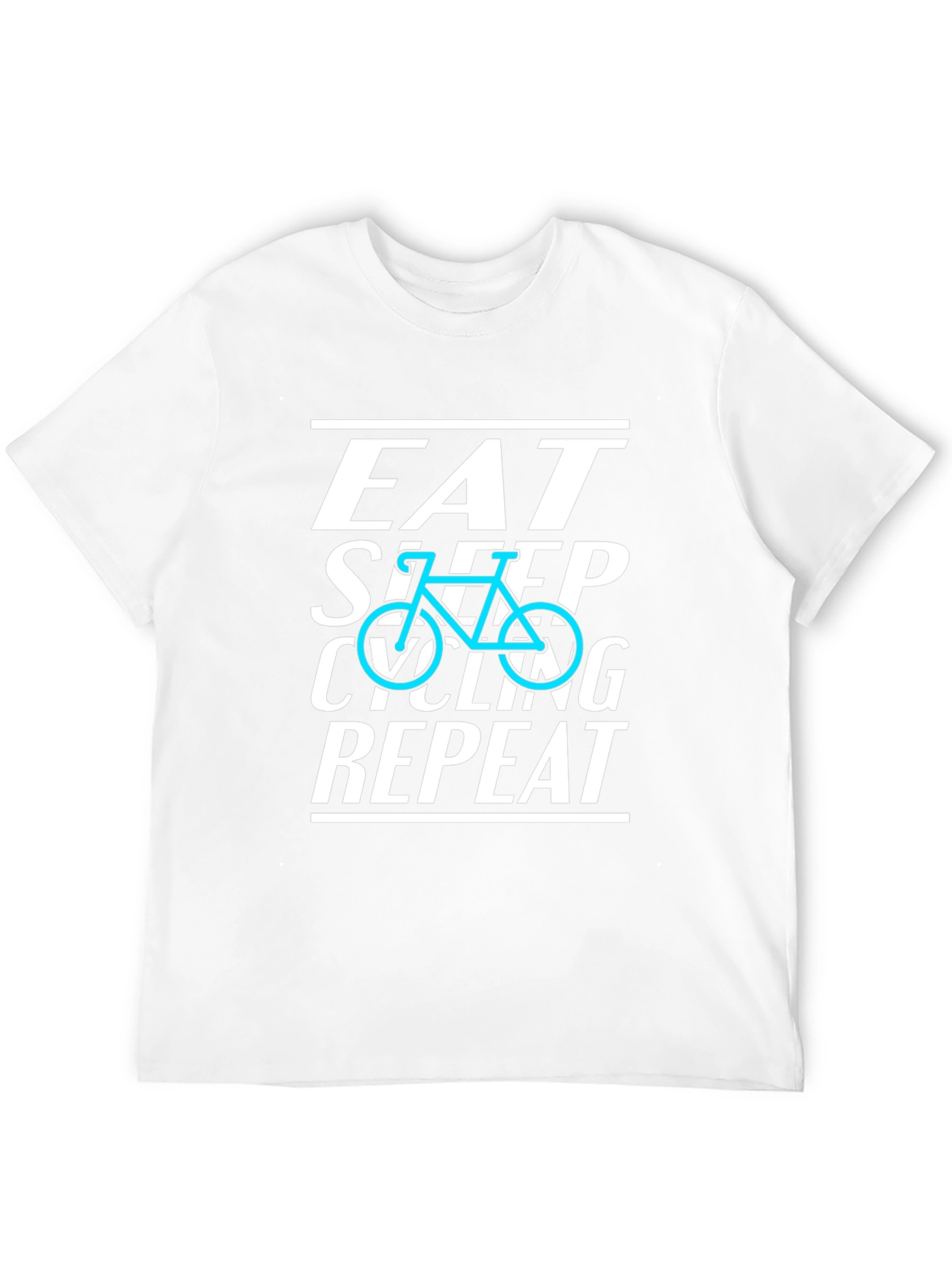 Black Eat Sleep Cycling Repeat Black T-Shirt view 12