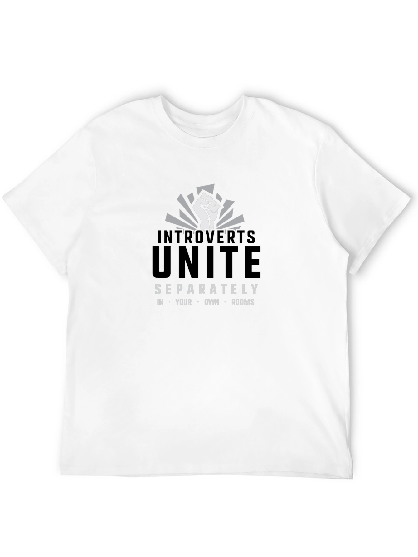 Black Introvert Unite Separately T-Shirt view 12