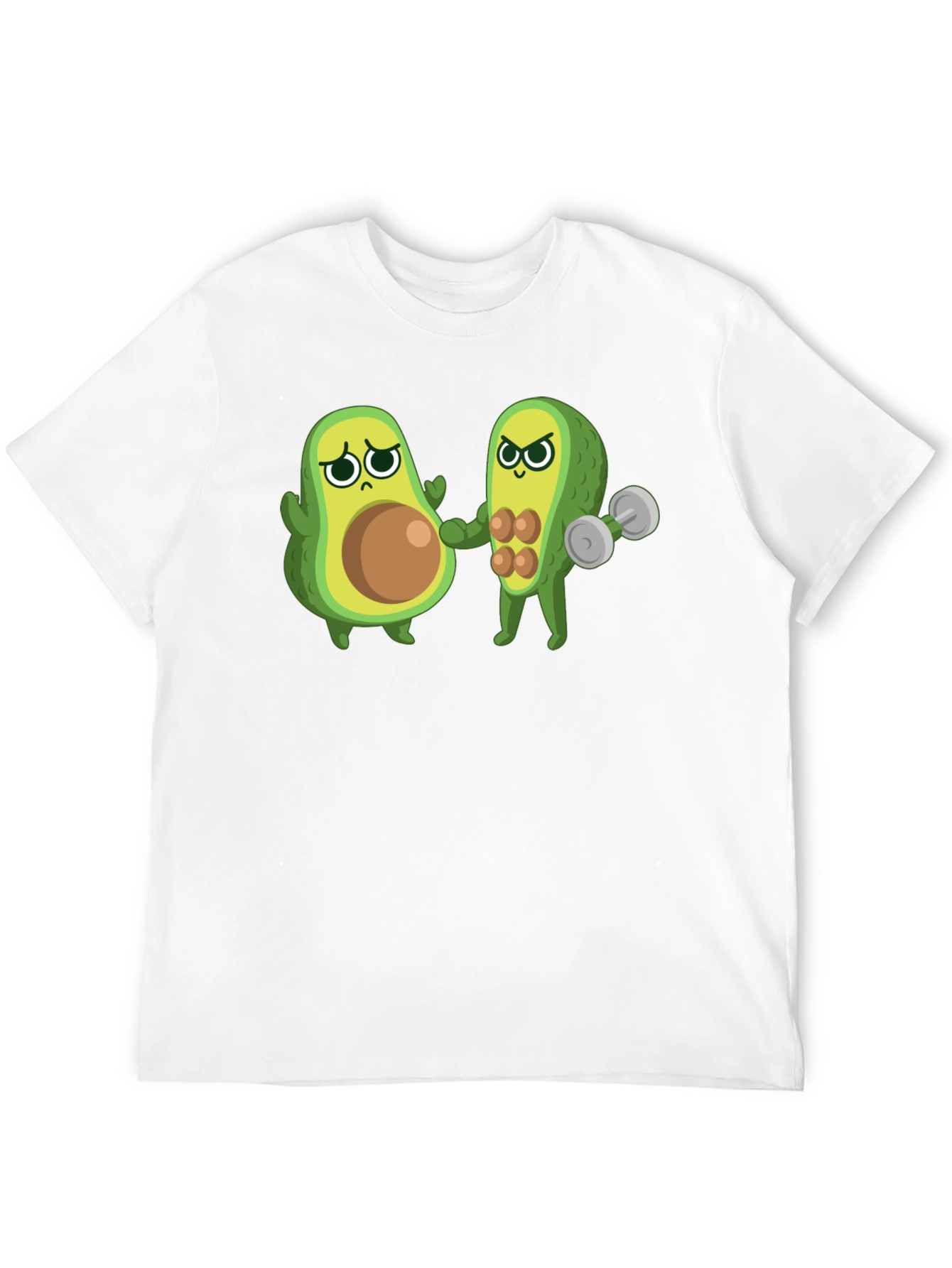 Black Funny Avocado Gym T-Shirt - Black view 12