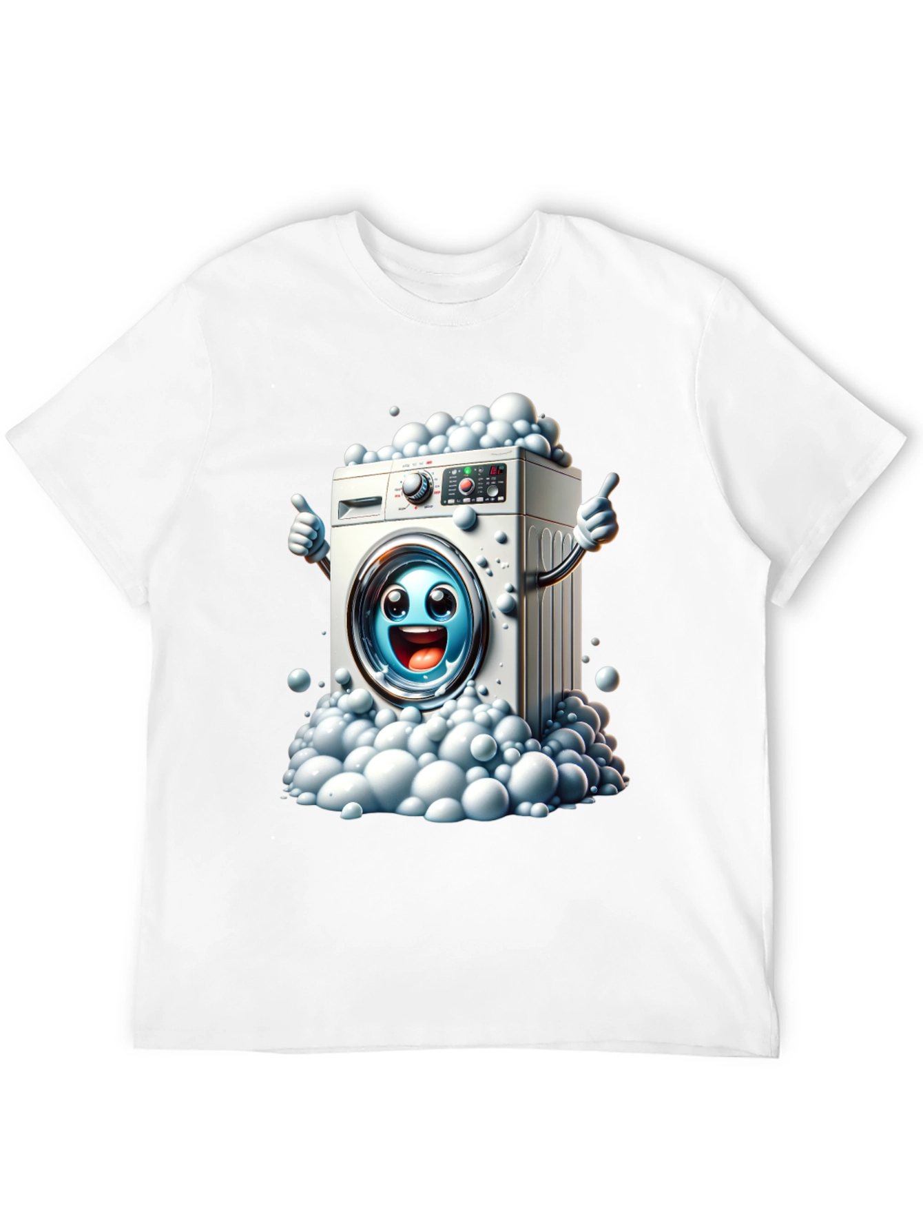 Black Funny Washing Machine Graphic Tee view 12