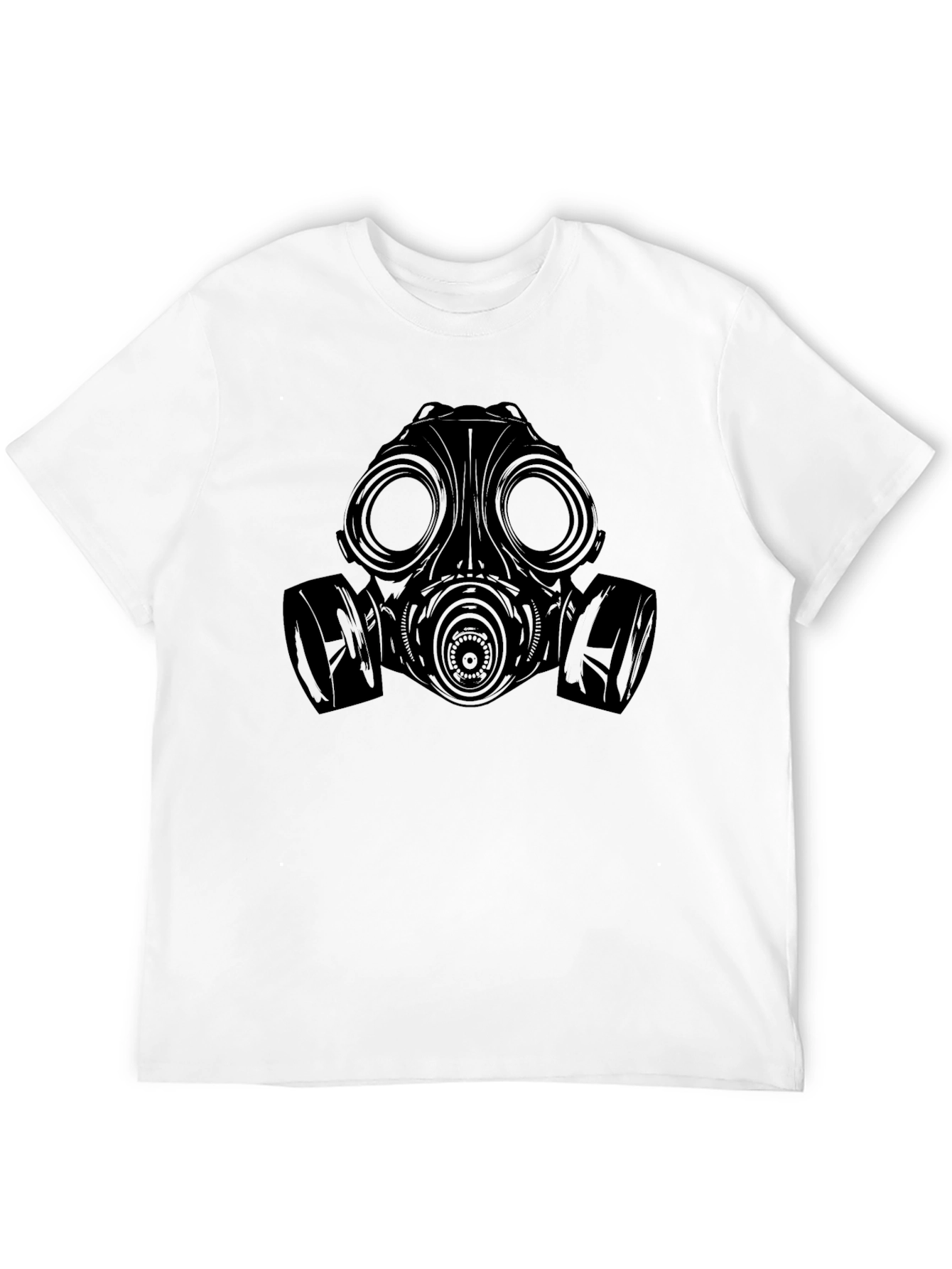 Black Gas Mask Graphic Tee - Black Cotton Comfort view 12