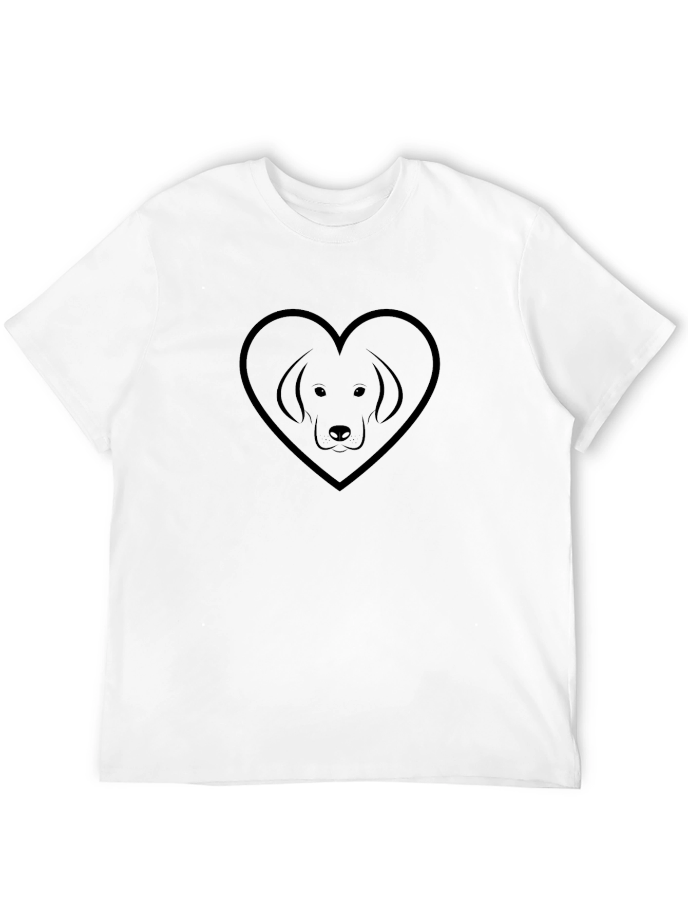 Black Dog Heart Graphic T-Shirt - Black view 12