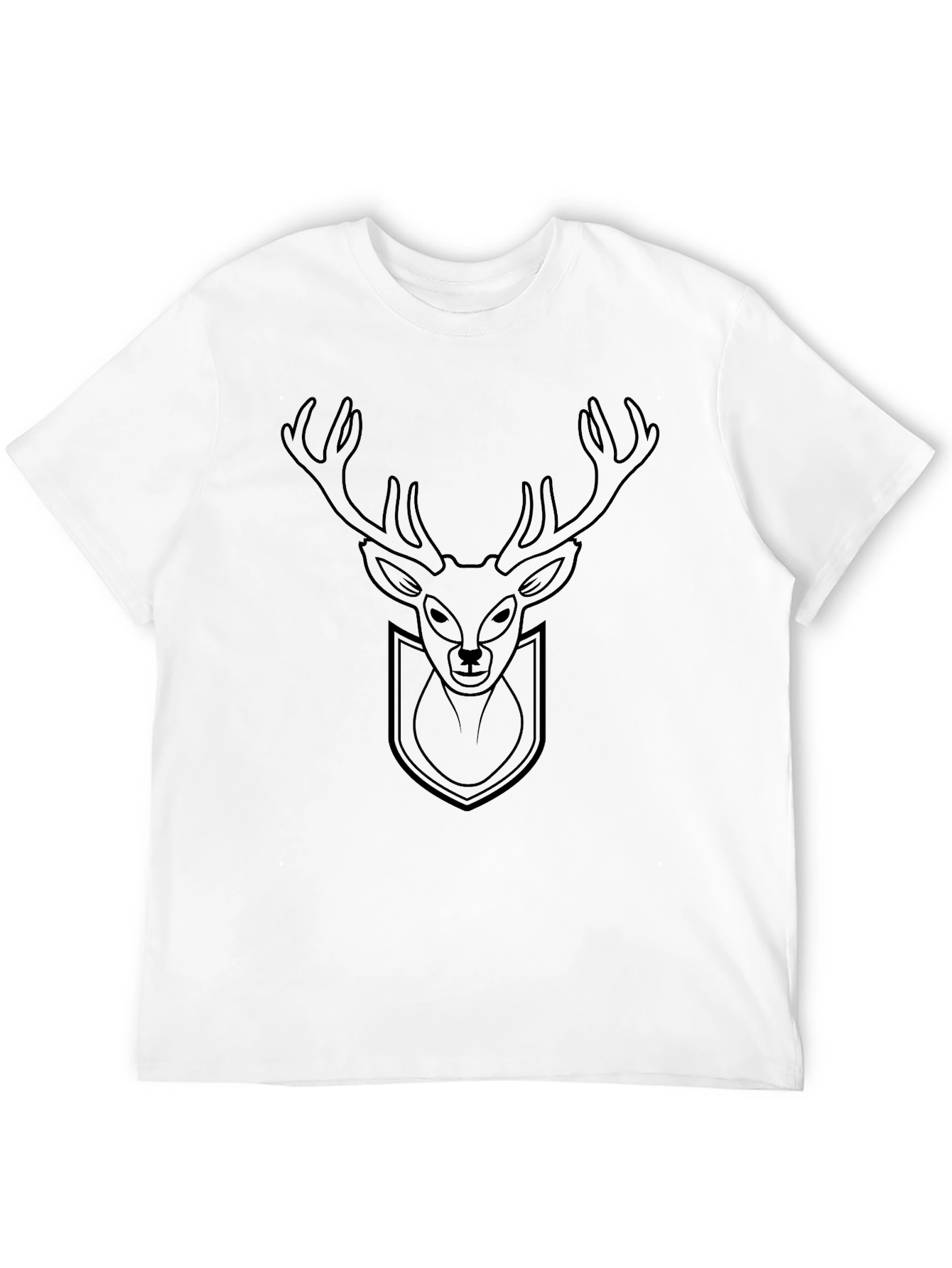 Black Black Deer Head Graphic T-Shirt view 12