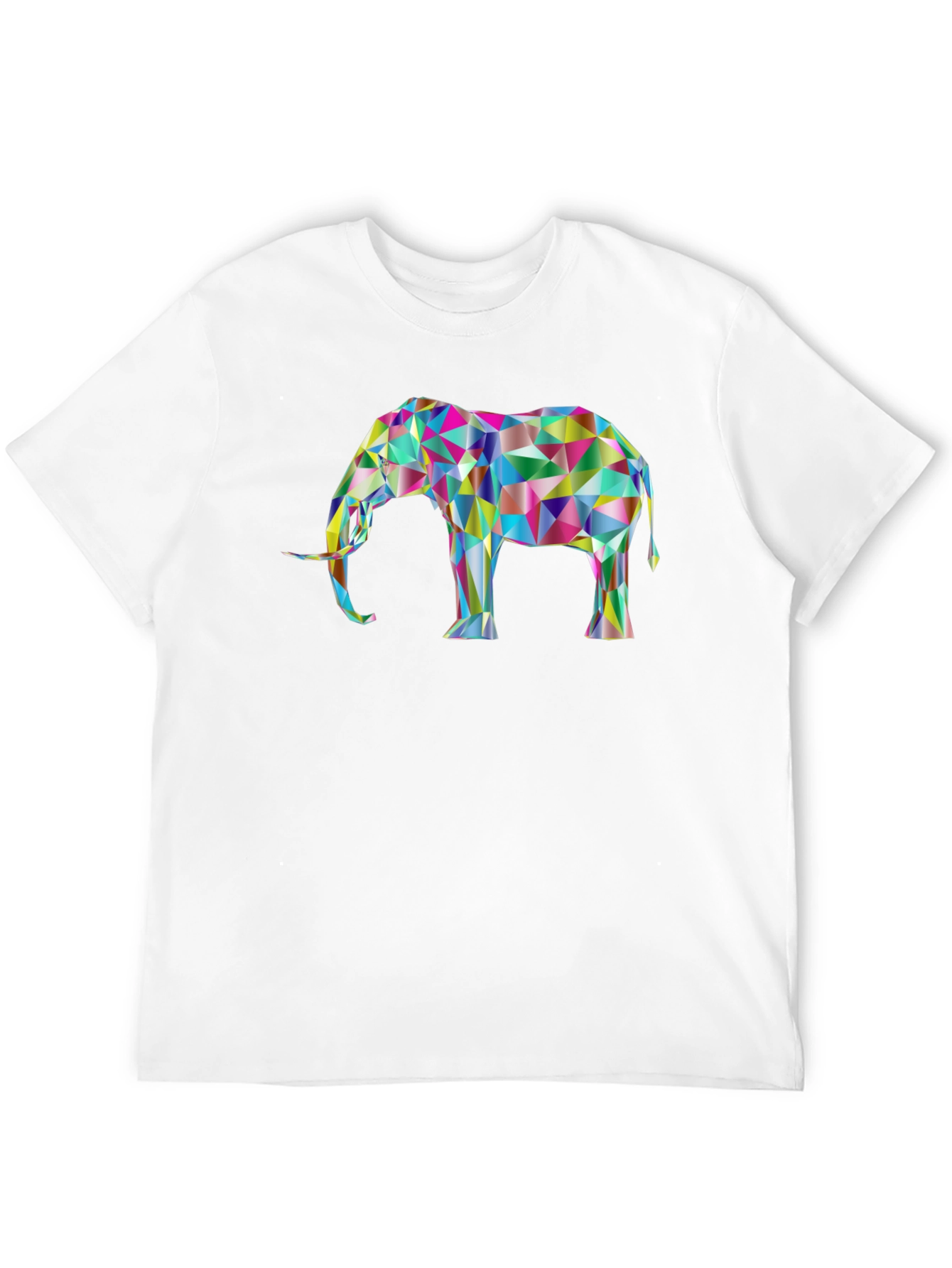 Black Geometric Elephant Graphic Tee - Unique Design! view 12