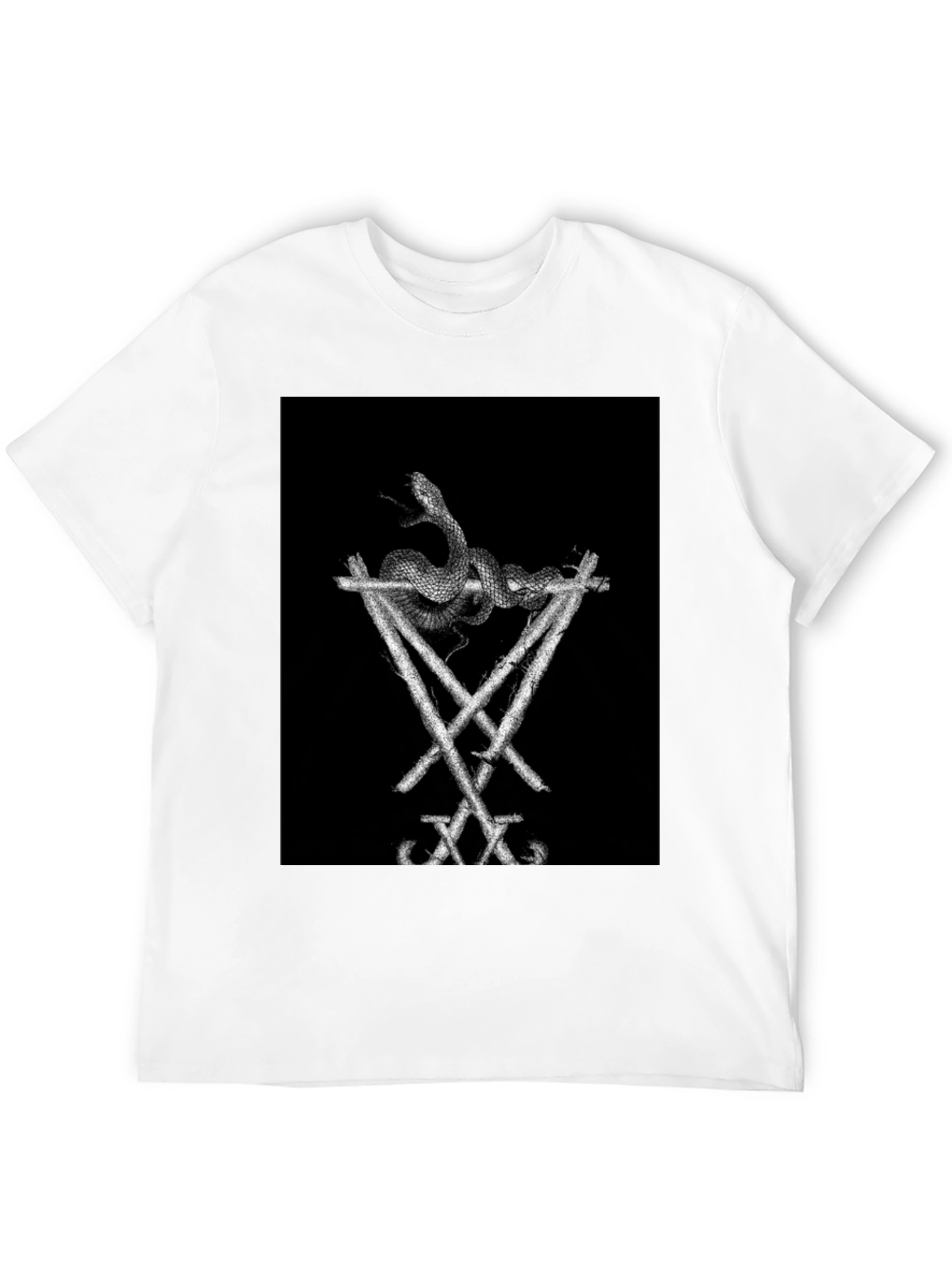 Snake & Sigil Black Graphic Tee - 12