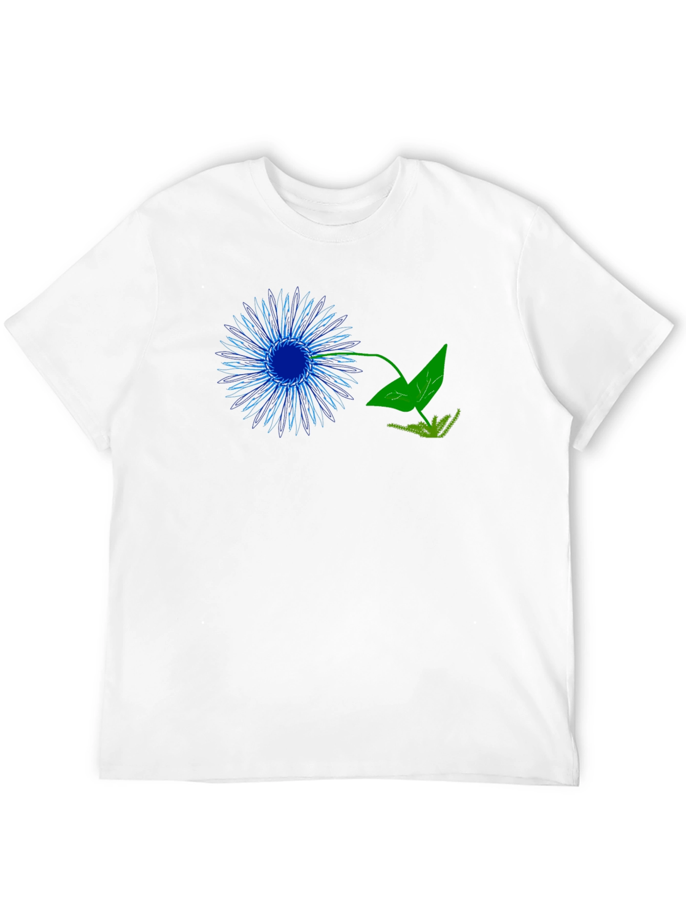 Black Black Graphic Tee - Neon Flower Design view 12