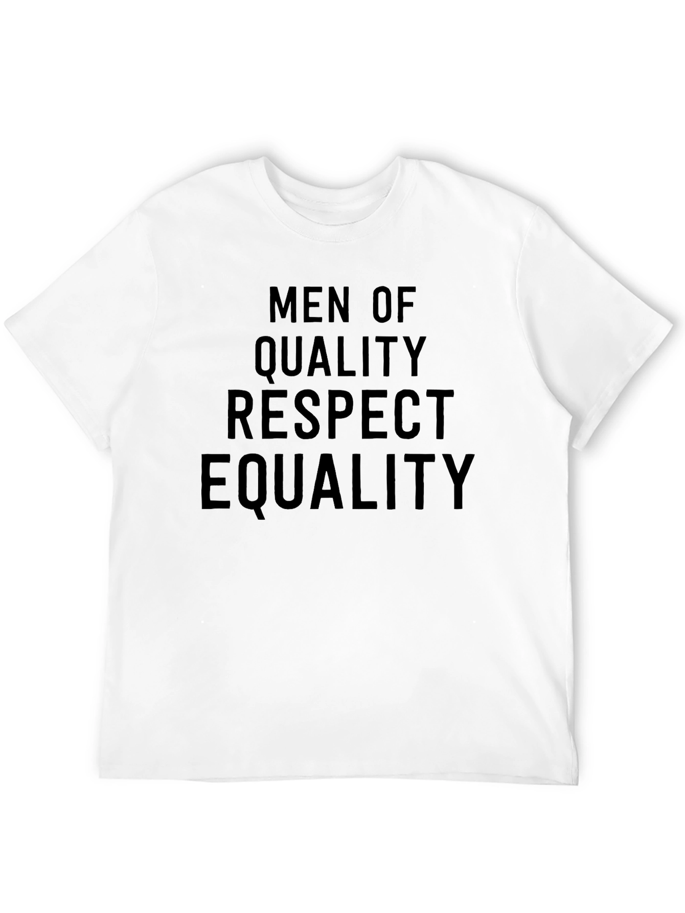 Black Men of Quality Respect Equality Black T-Shirt view 12