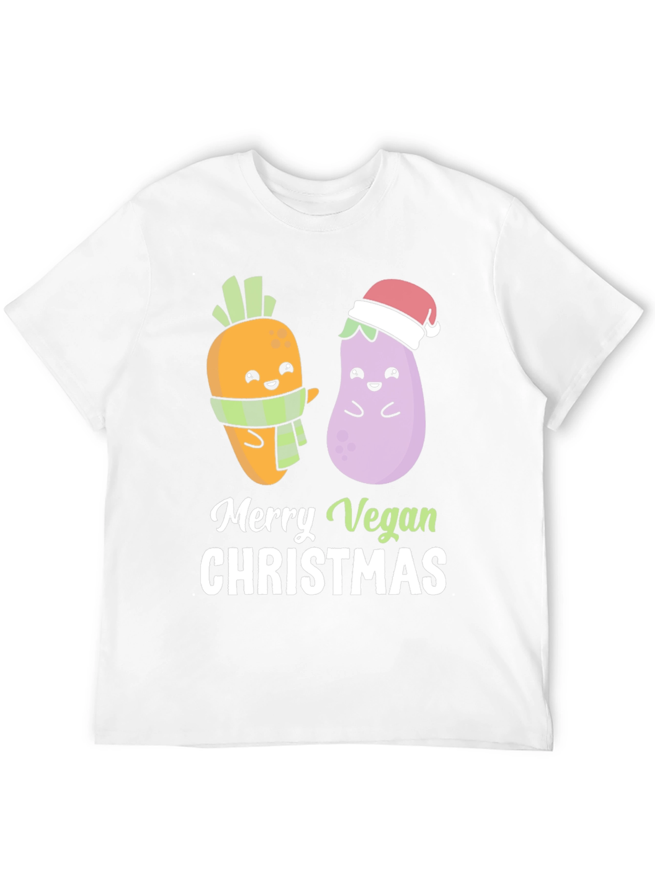 Merry Vegan Christmas T-Shirt - Cute Holiday Tee - 12