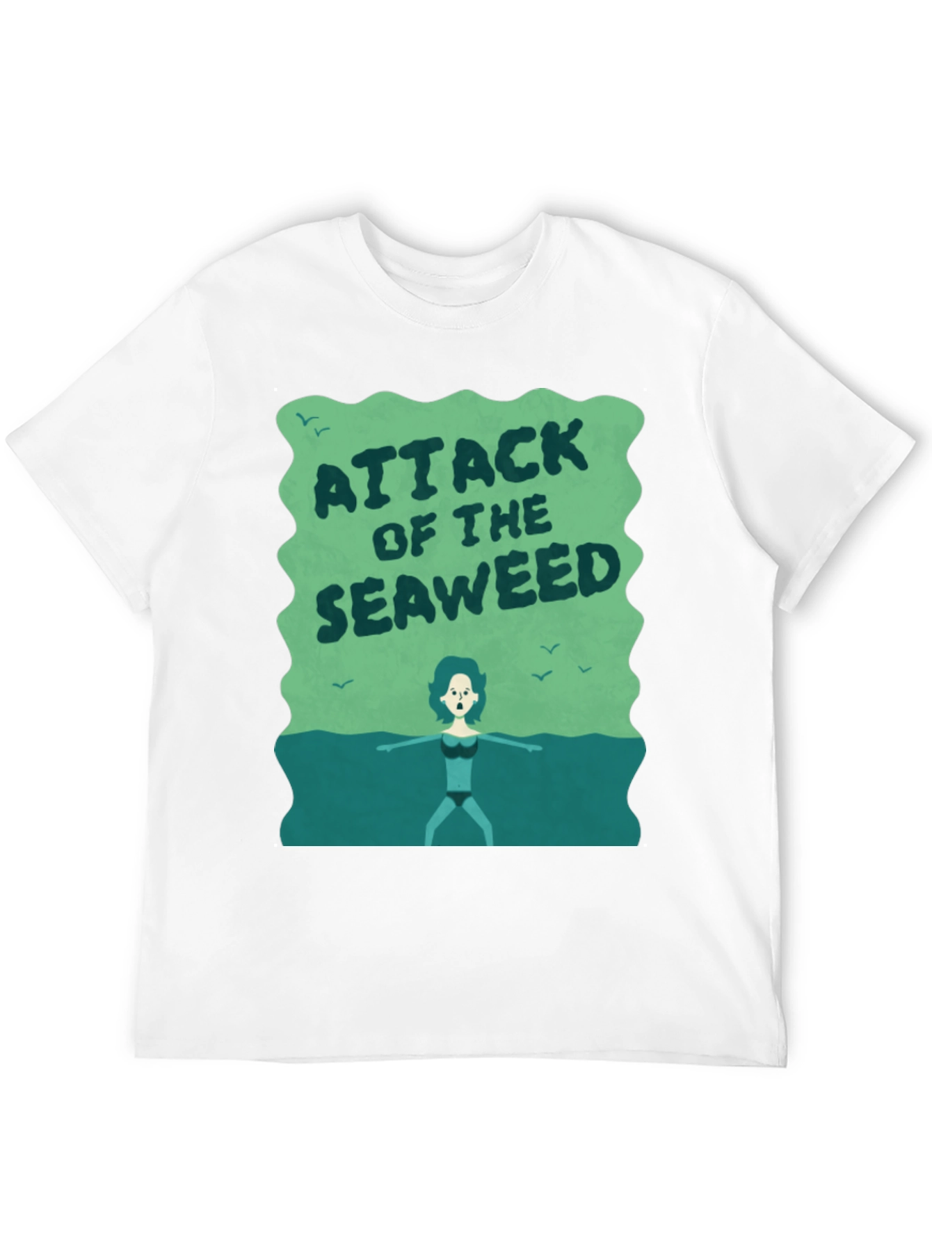 Black Attack of the Seaweed Graphic T-Shirt view 12