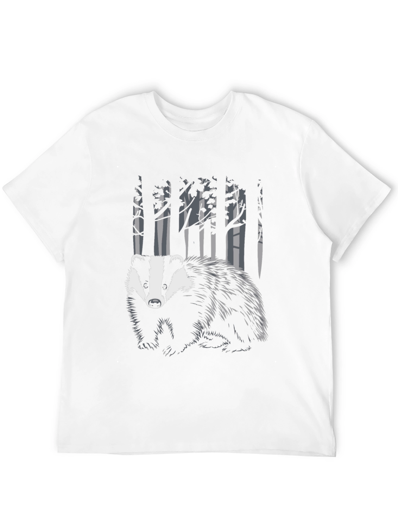 Black Badger in the Woods Graphic Tee - Black view 12