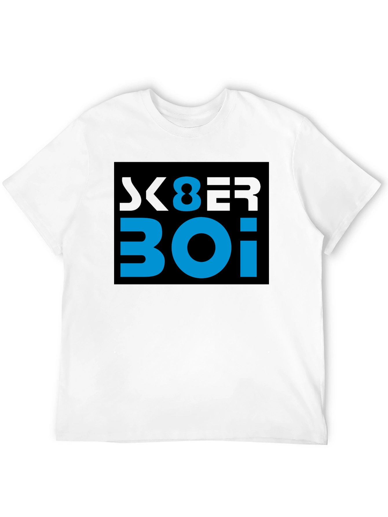 Black Cyber Boi Graphic Tee - Black Cotton T-Shirt view 12